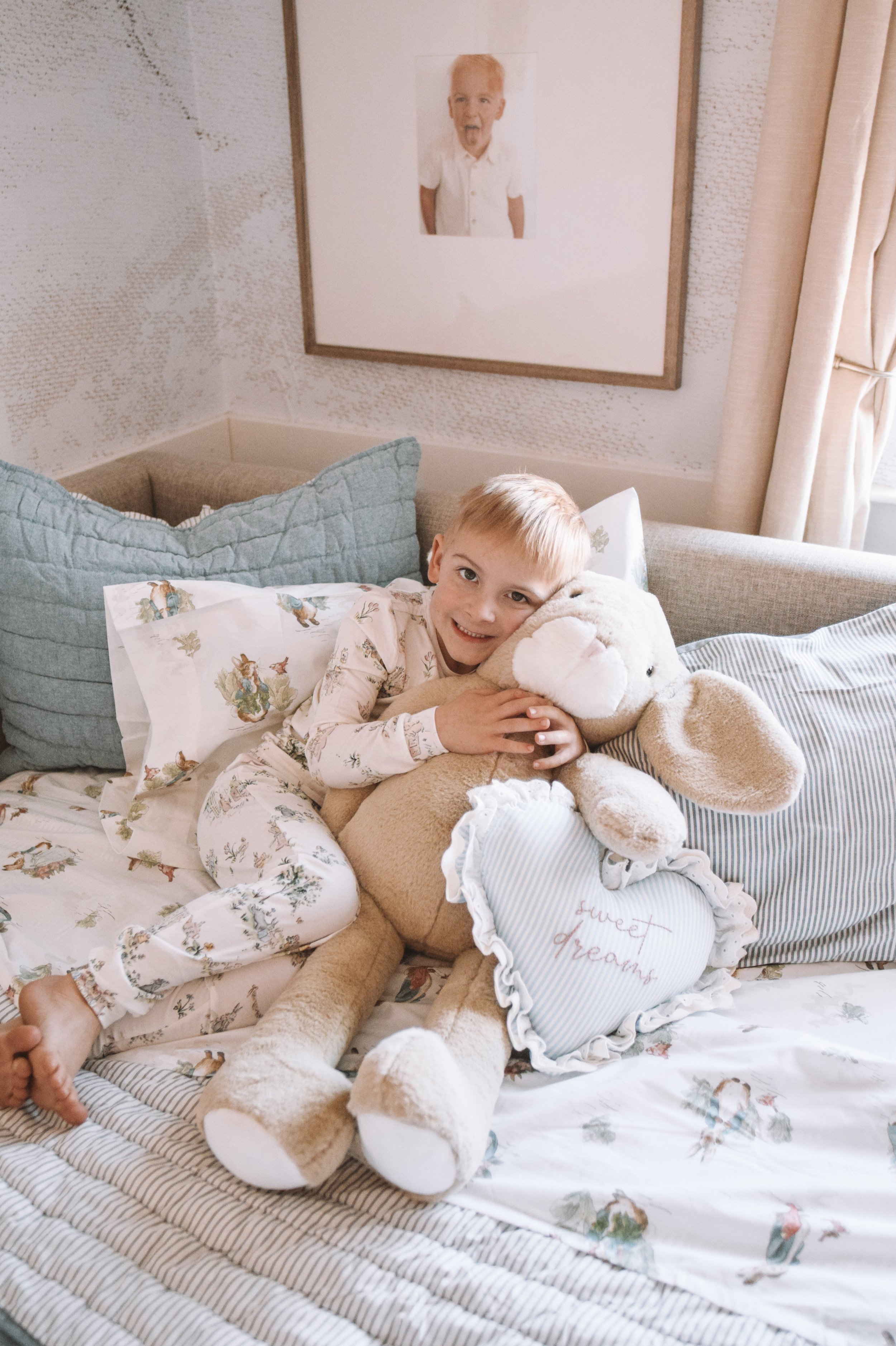 Franky Hayes boys shared Easter bedroom Pottery Barn Kids