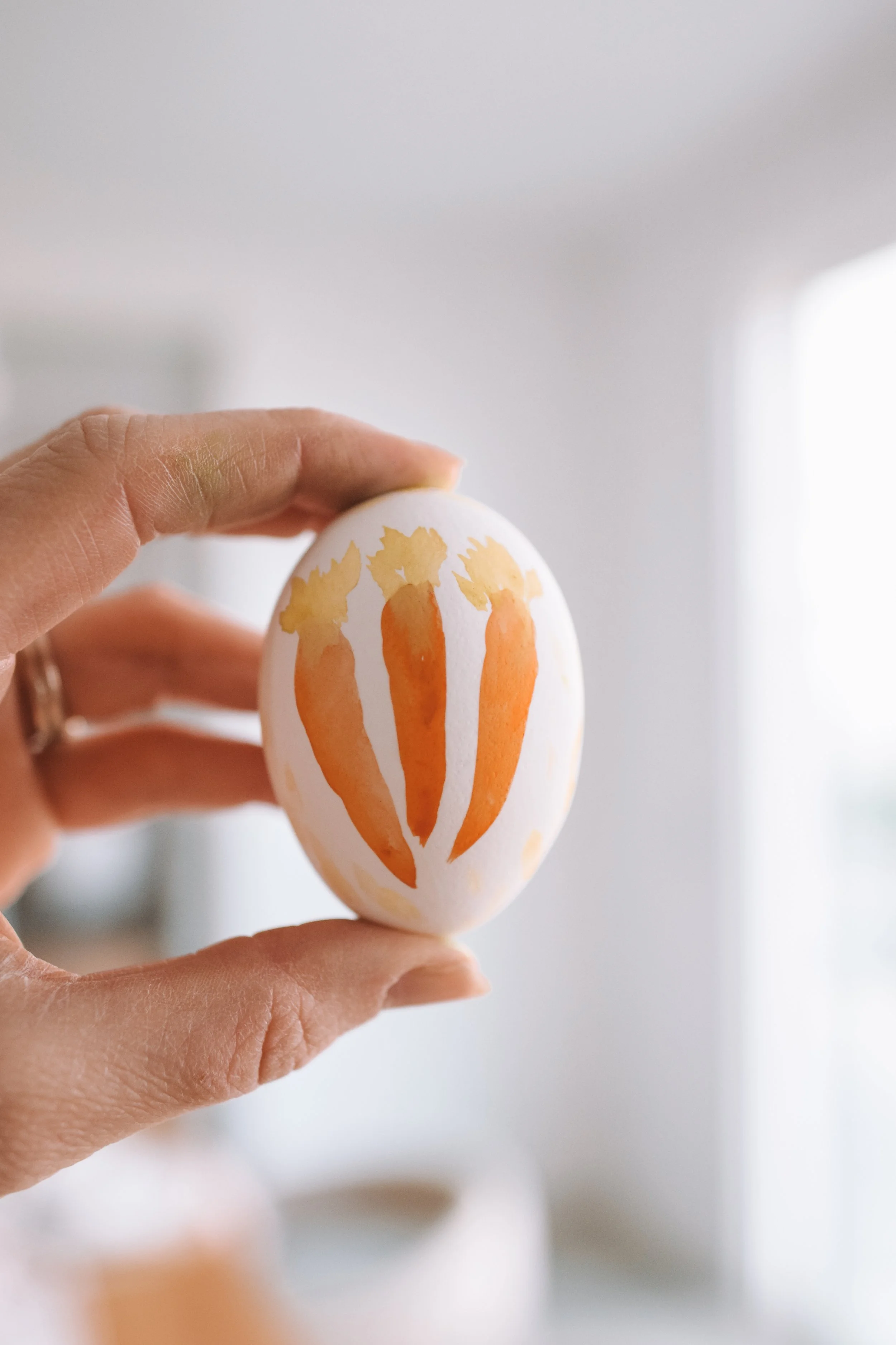 Watercolor Easter Eggs in Woven Basket