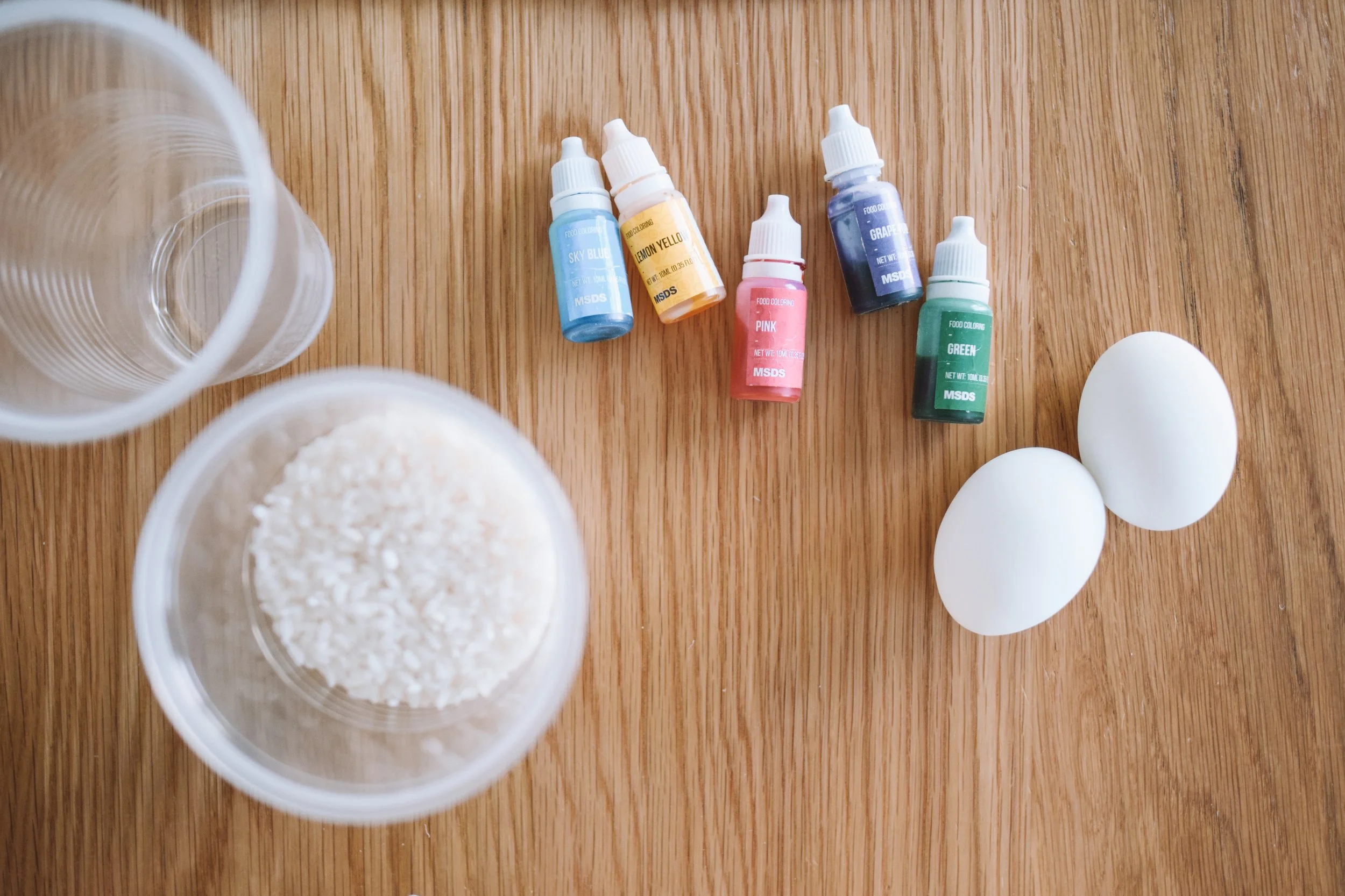 Speckled Rice Dyed Easter Eggs