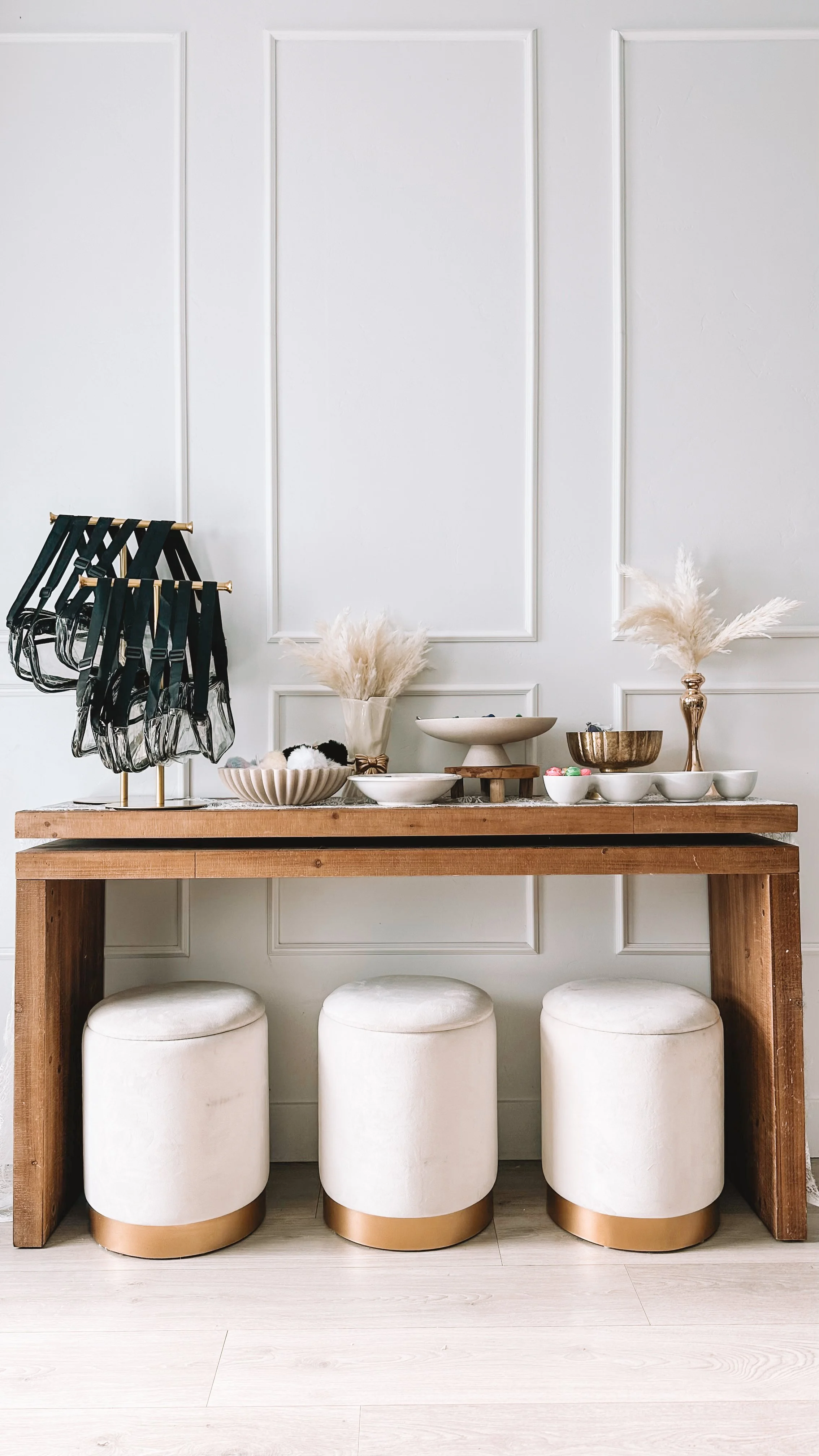 DIY purse party favor station for girls birthday party