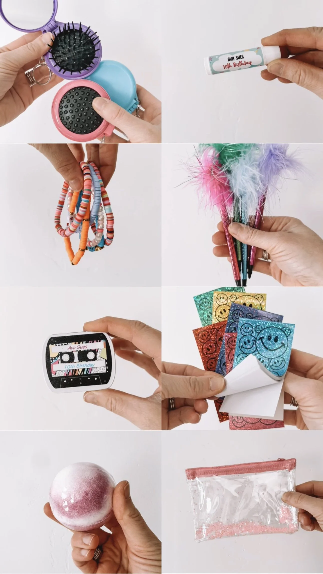 DIY purse party favor station for girls birthday party