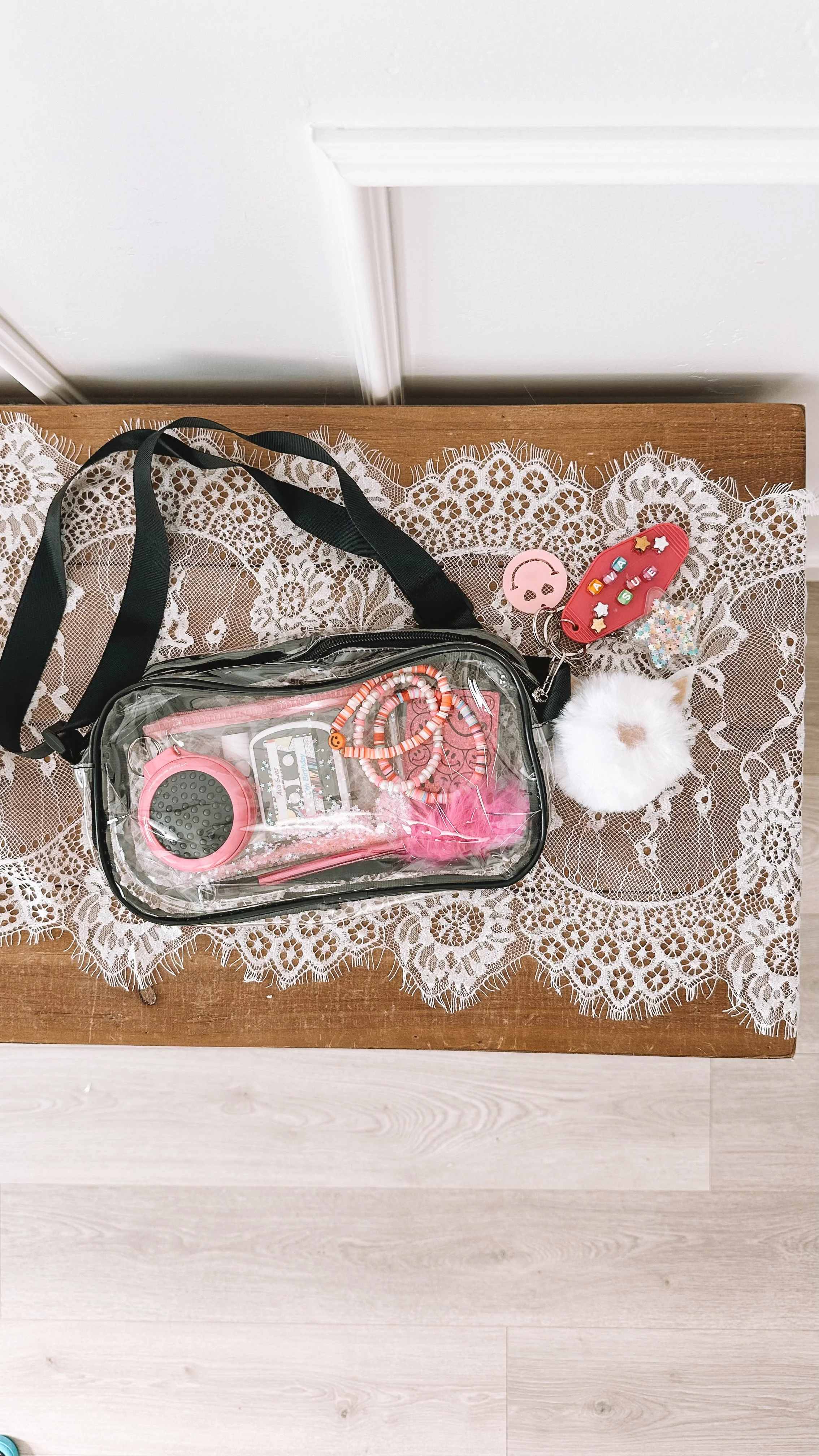 DIY purse party favor station for girls birthday party