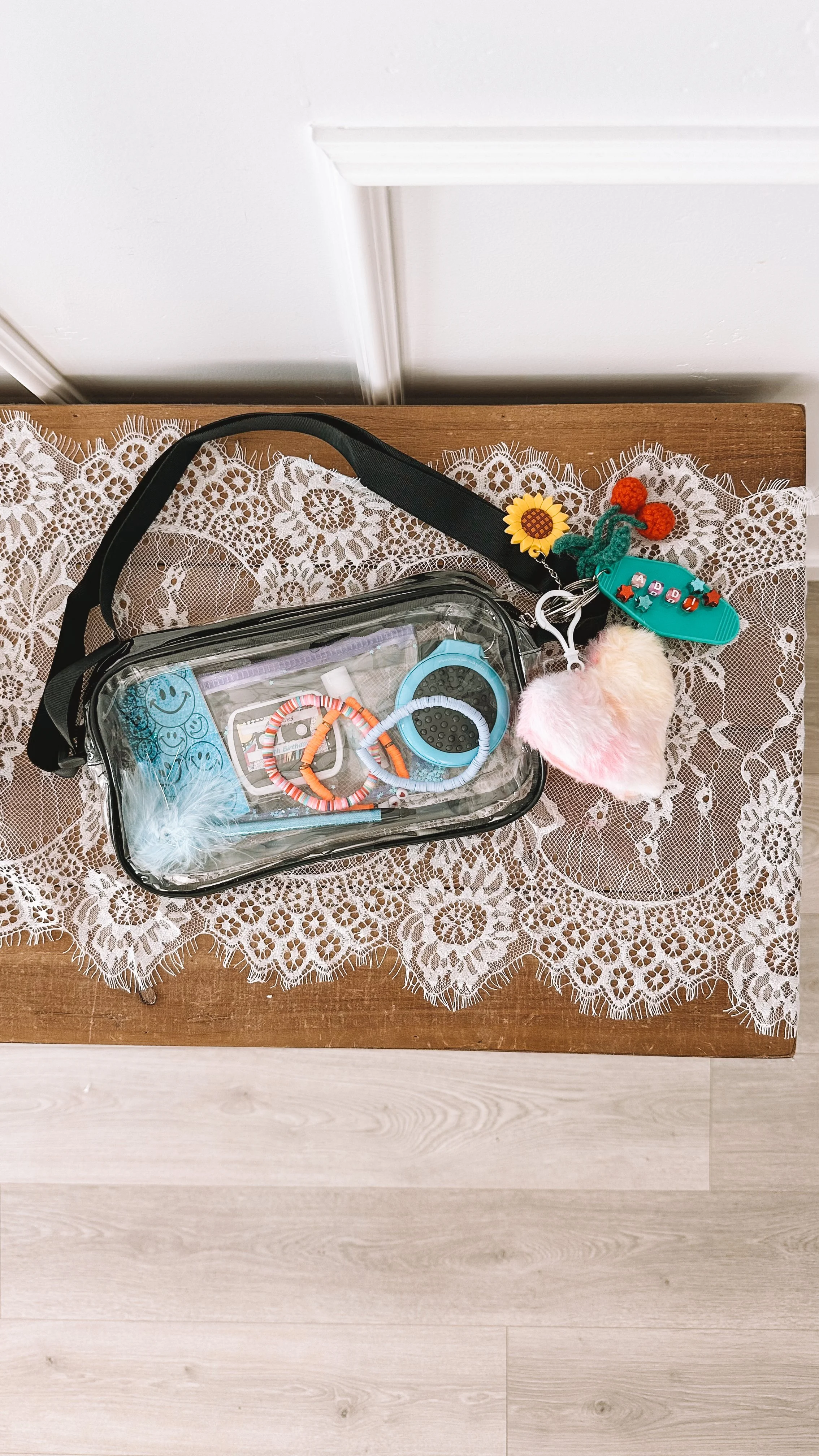 DIY purse party favor station for girls birthday party