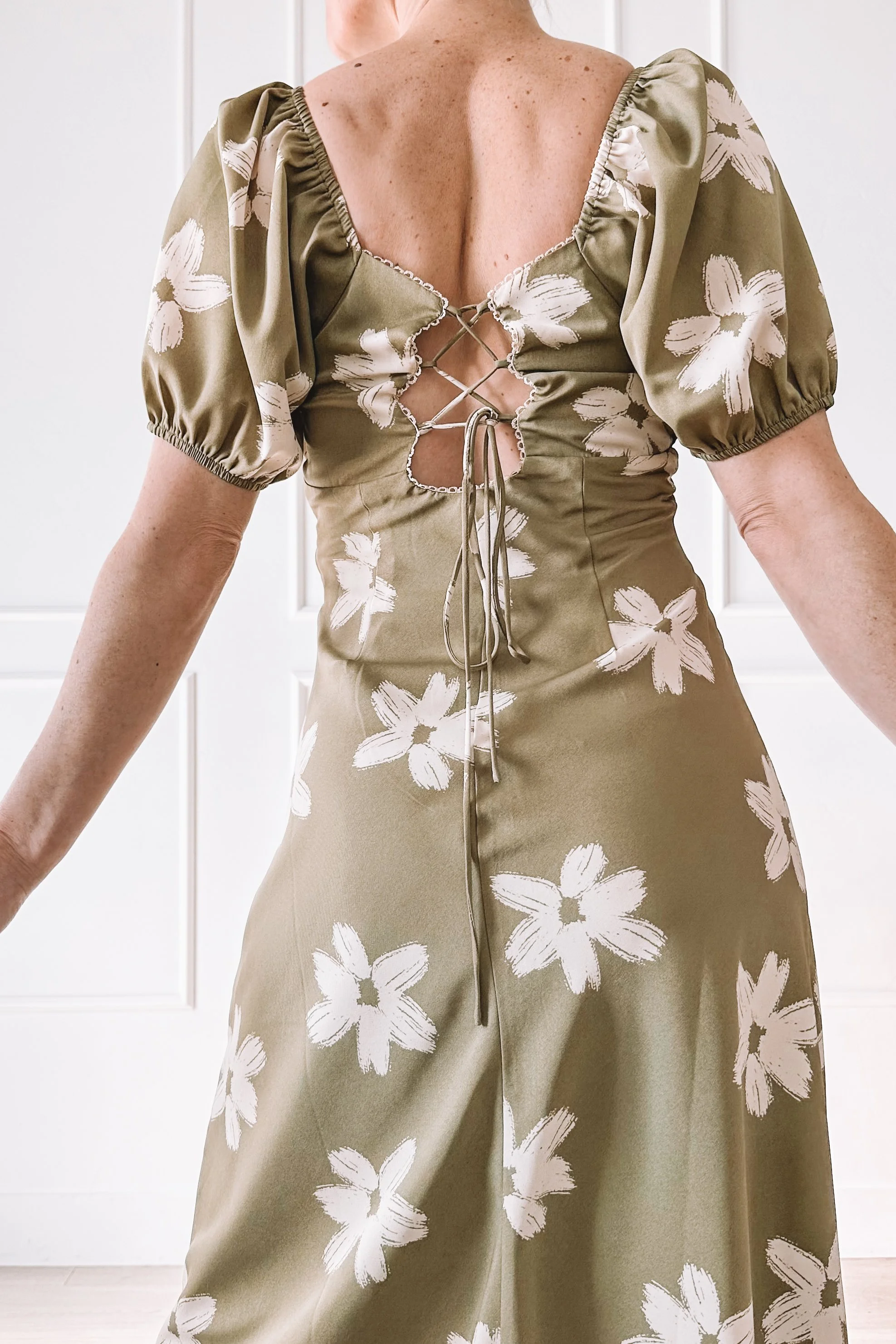 green daisy print easter dress