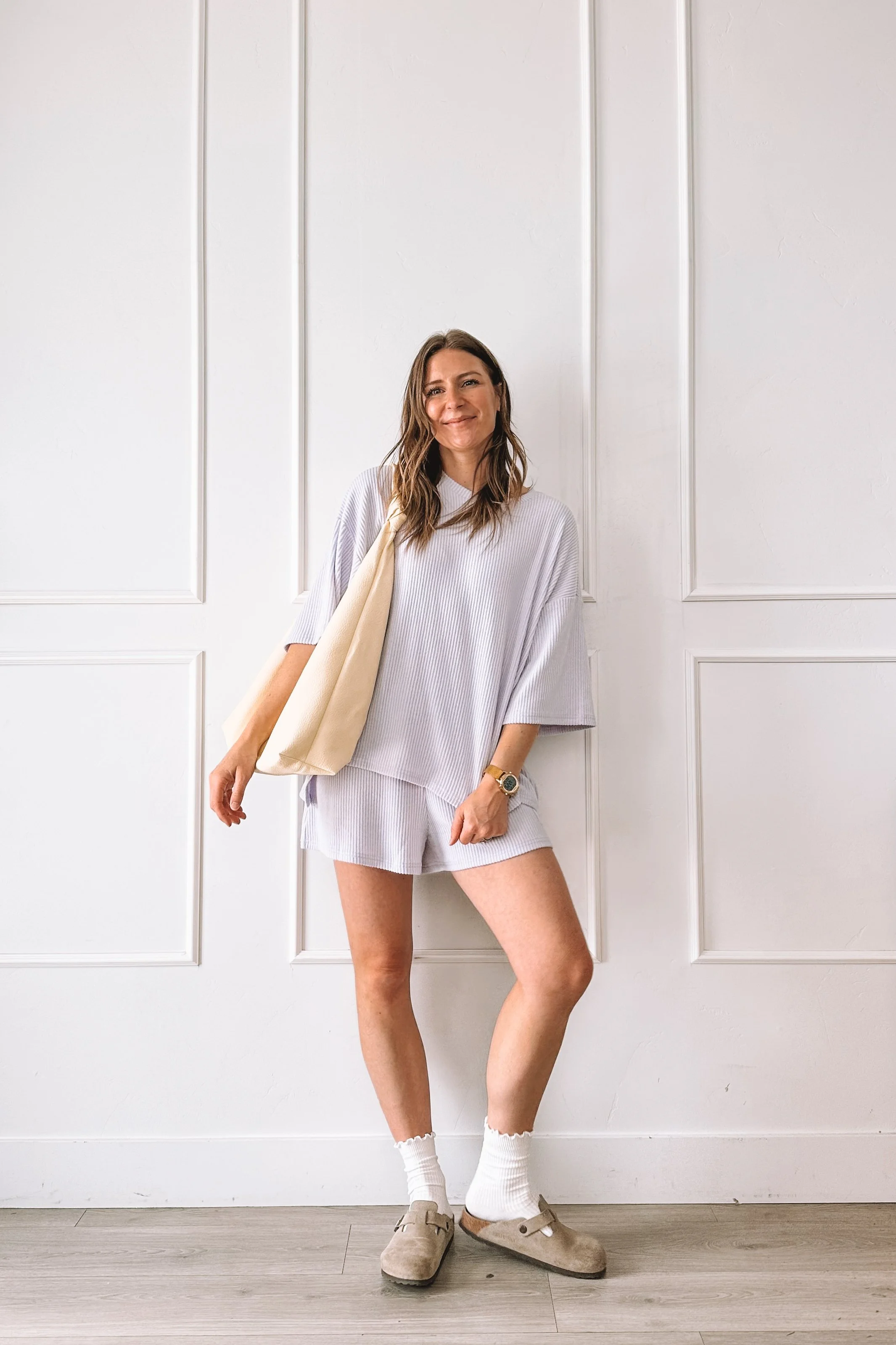 ribbed matching set outfit