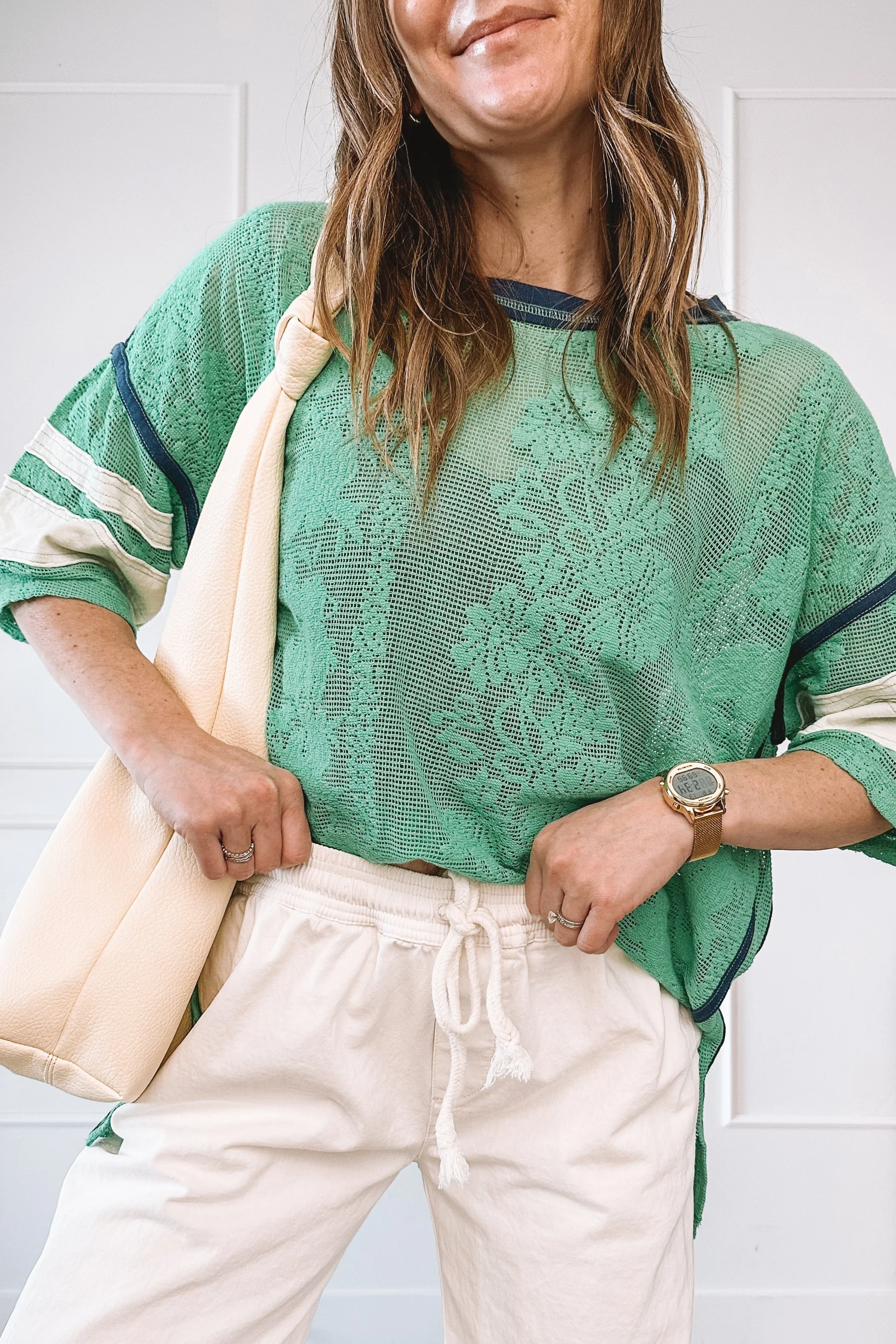 Everyday Outfit With Relaxed Pants And Colorful Top