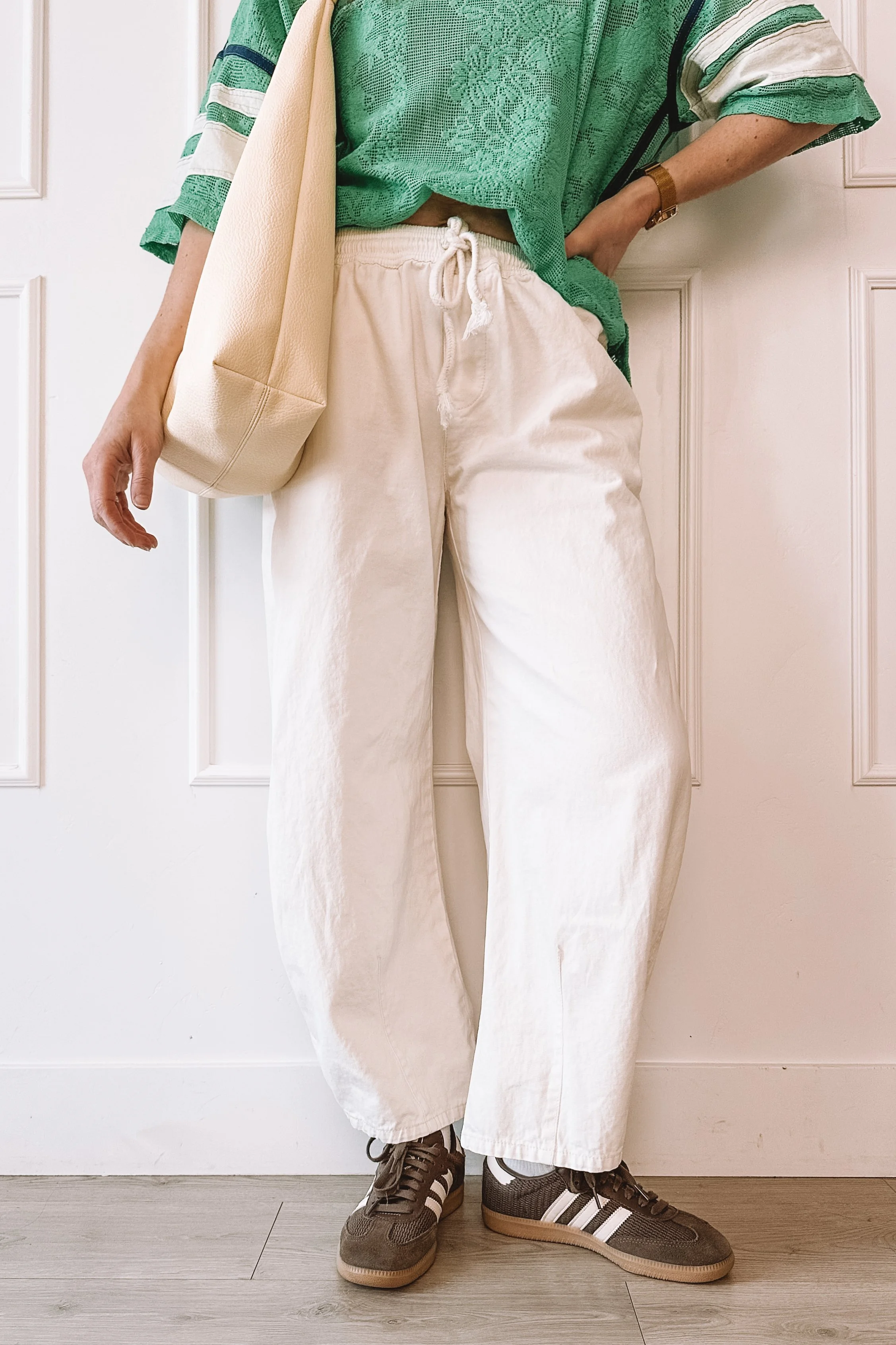 Everyday Outfit With Relaxed Pants And Colorful Top