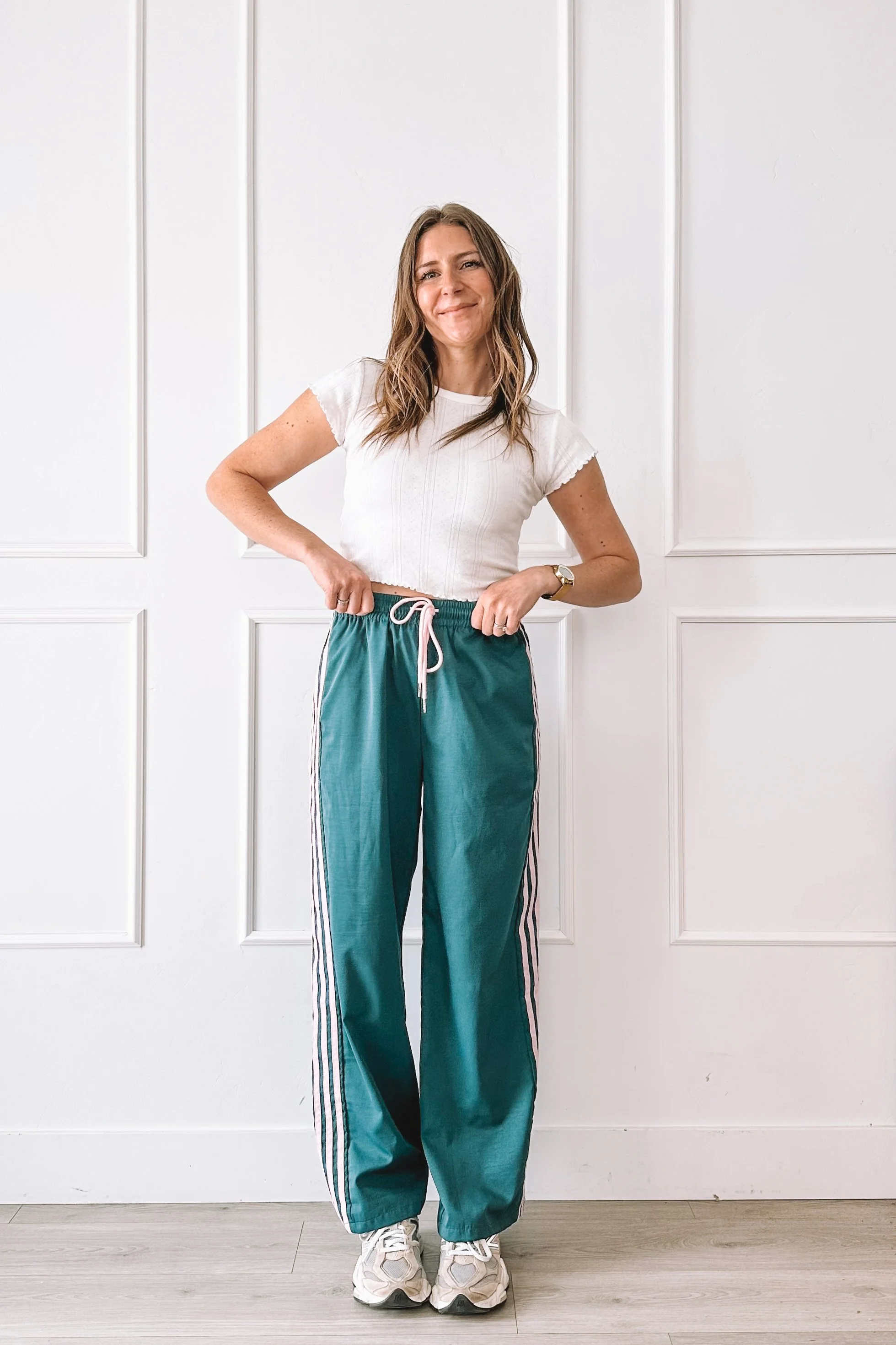 Green Lightweight Wide Leg Pants Outfit