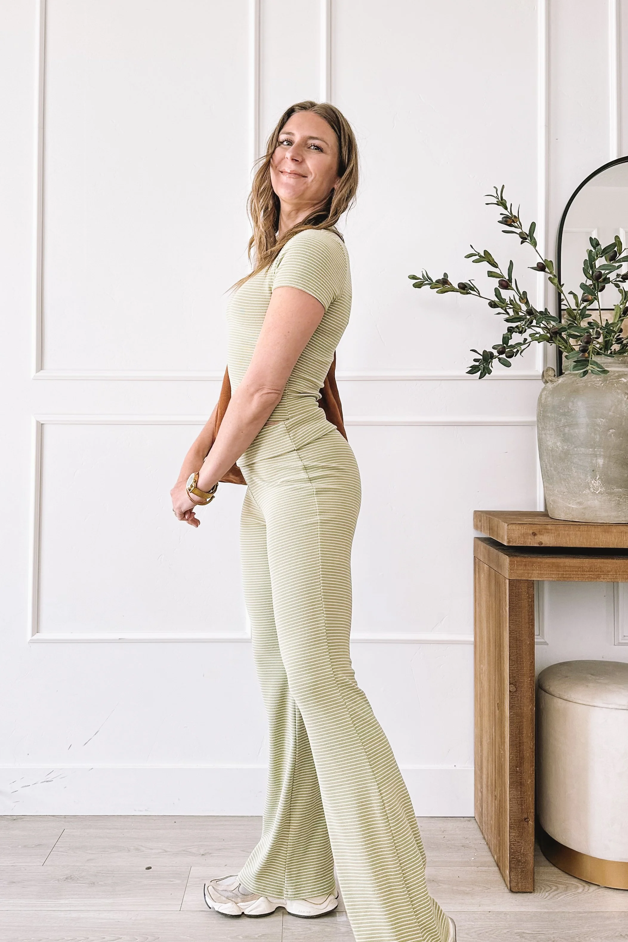 Green Matching Set Casual Outfit
