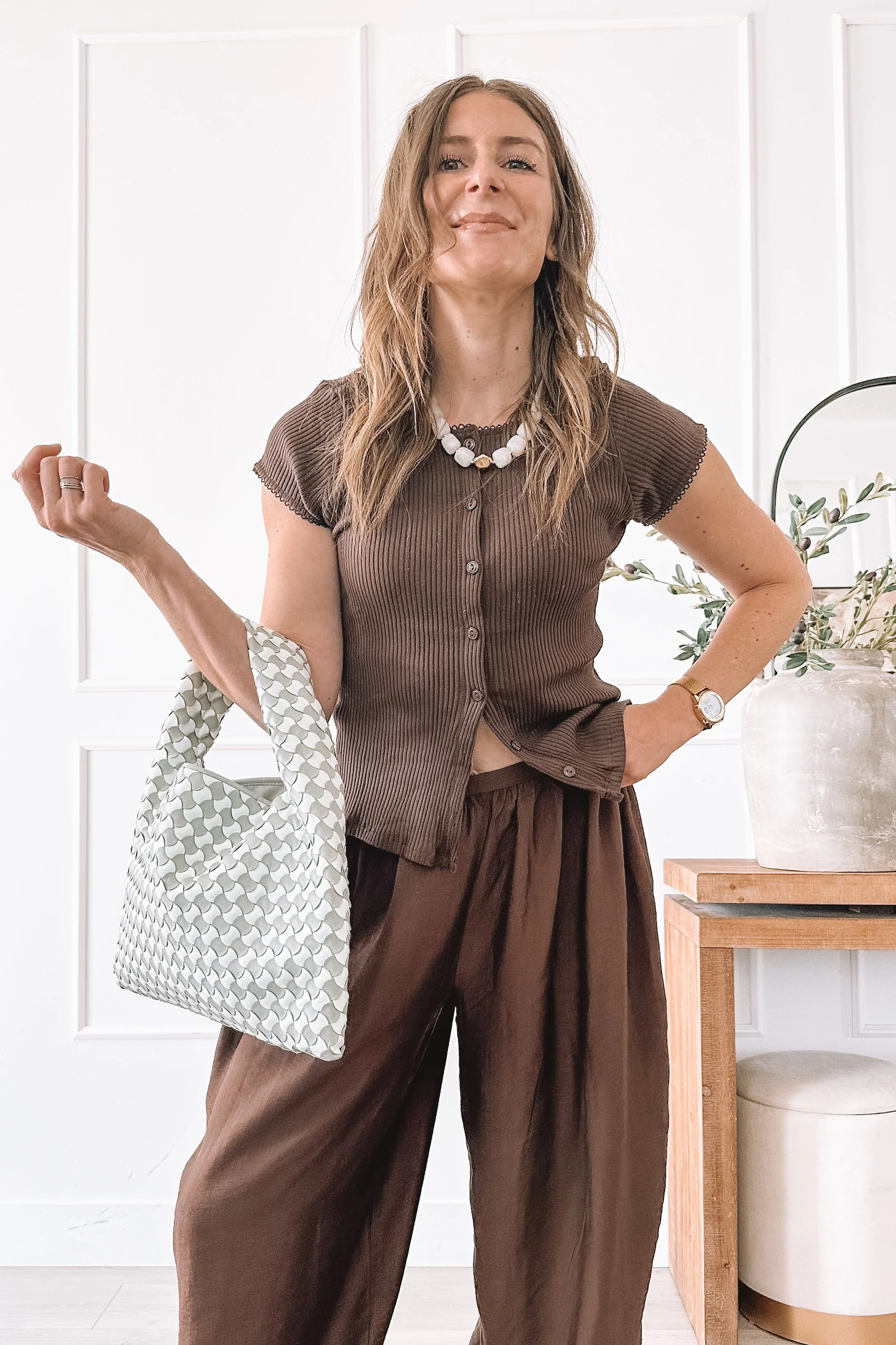 amazon outfit with designer bag vivrelle