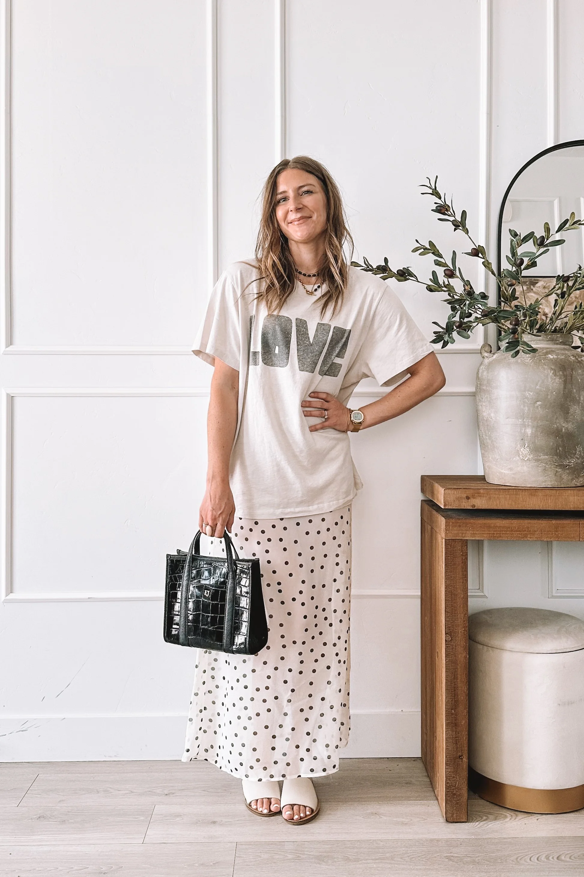 Spring OOTD Polka Dot Skirt Outfit Ideas for Everyday Wear