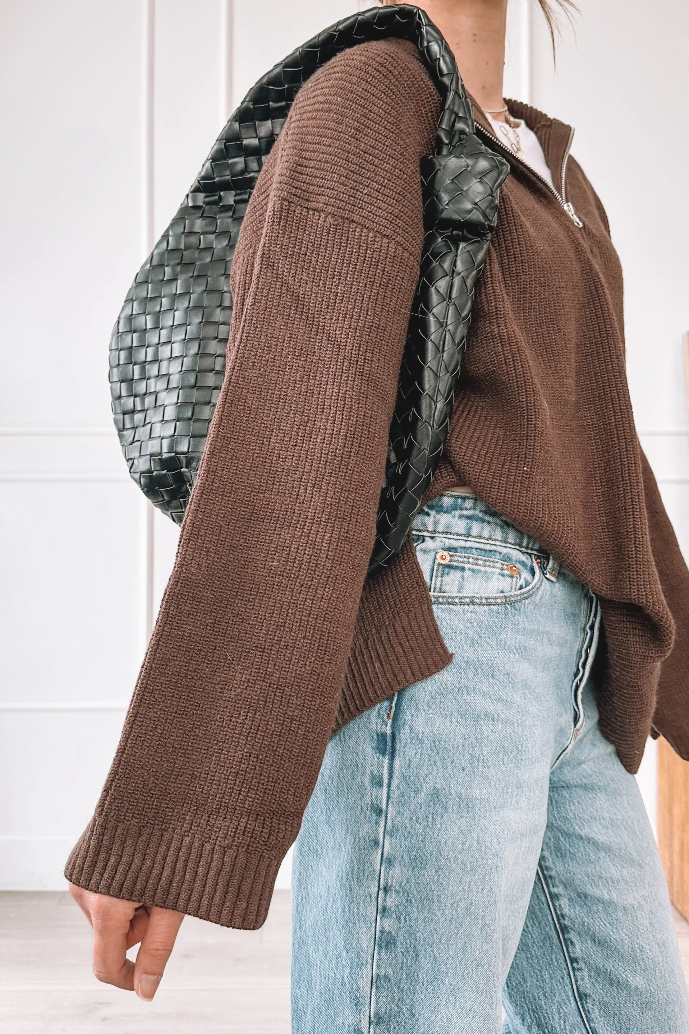 leopard-sneakers-outfit-wide-leg-jeans-brown-half-zip-sweater