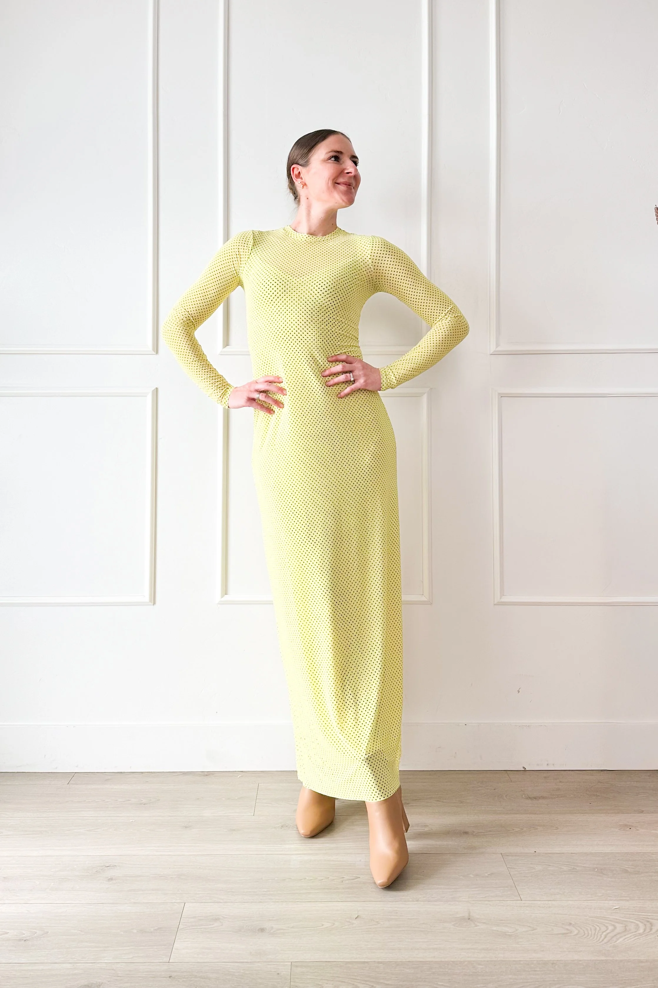 yellow-mesh-maxi-dress-mothers-day-statement-look
