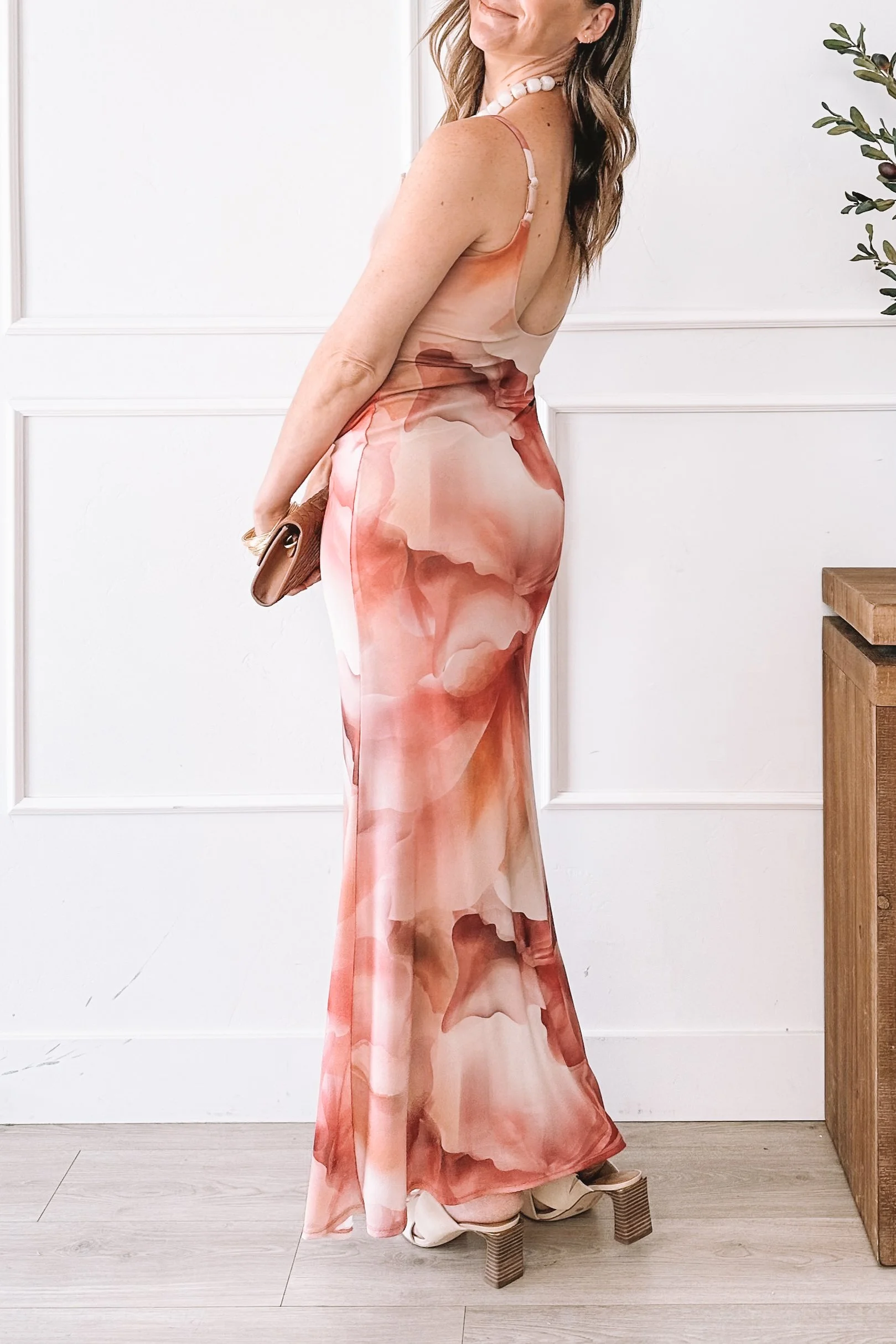 Open Back Maxi Dress Outfit: The 12th Tribe Watercolor Dress You Need This Spring