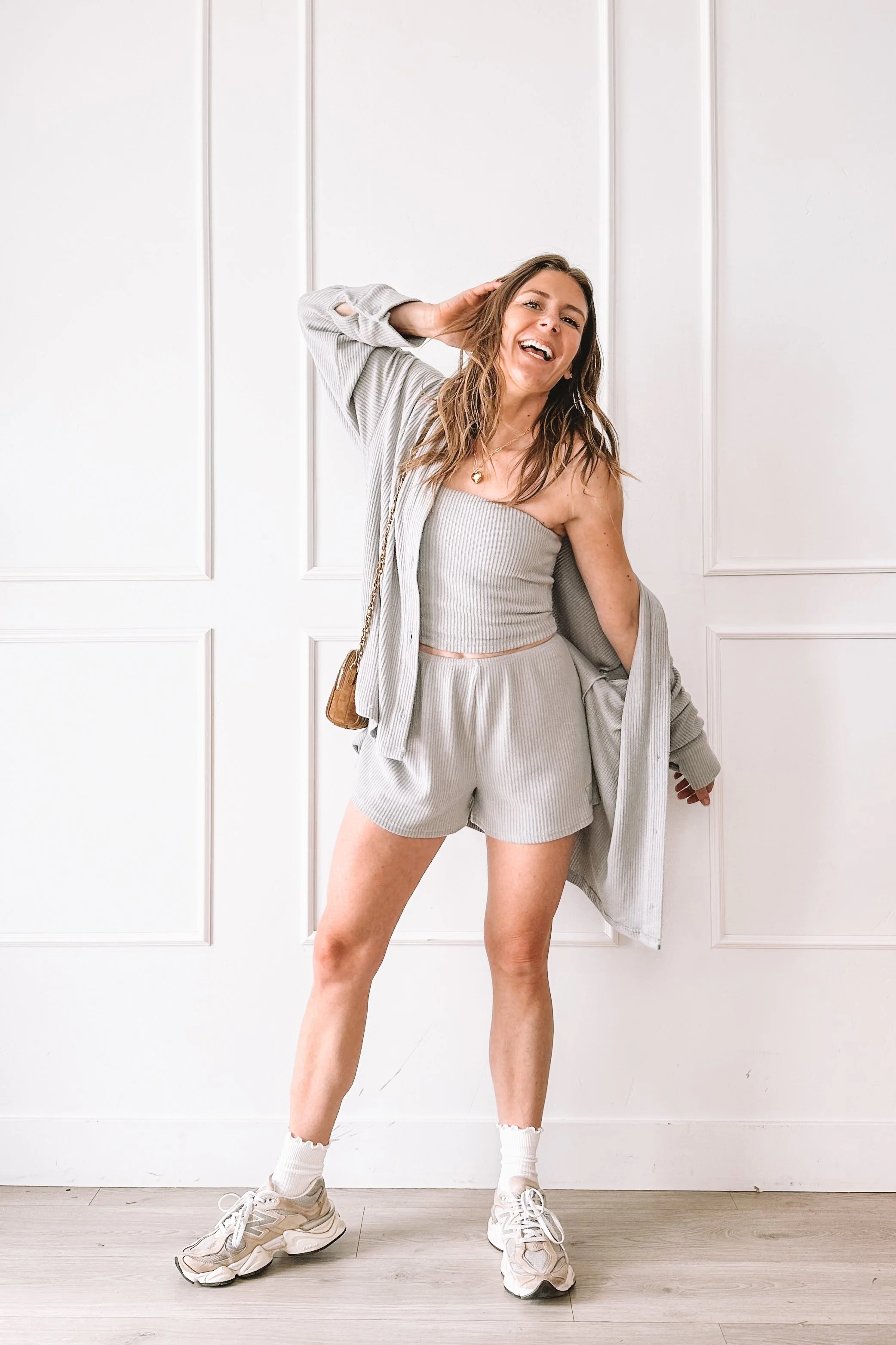 Casual Summer Outfits For Women Grey Matching Set