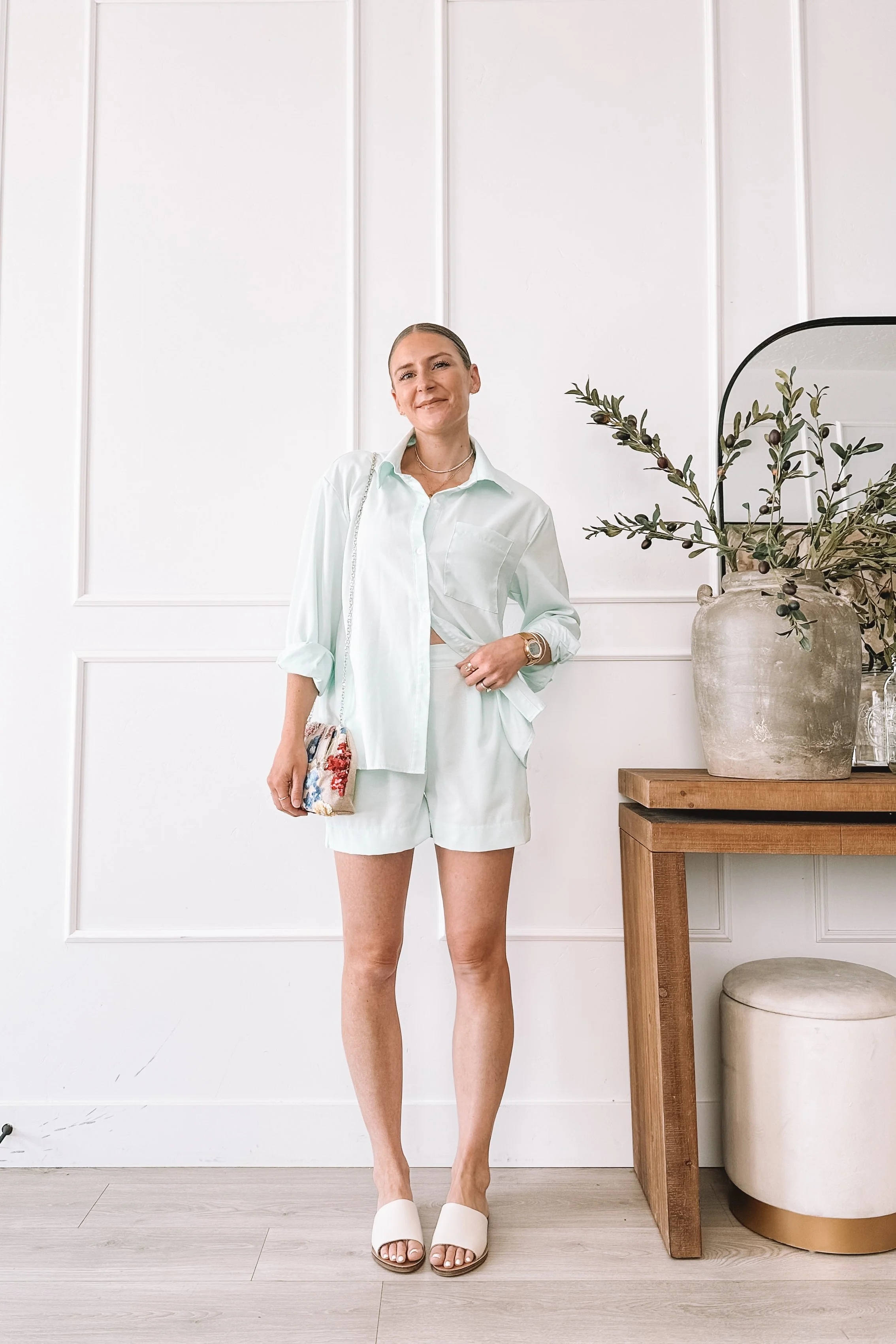 Chicwish Mint Shirt and Shorts Matching Set Summer 2026