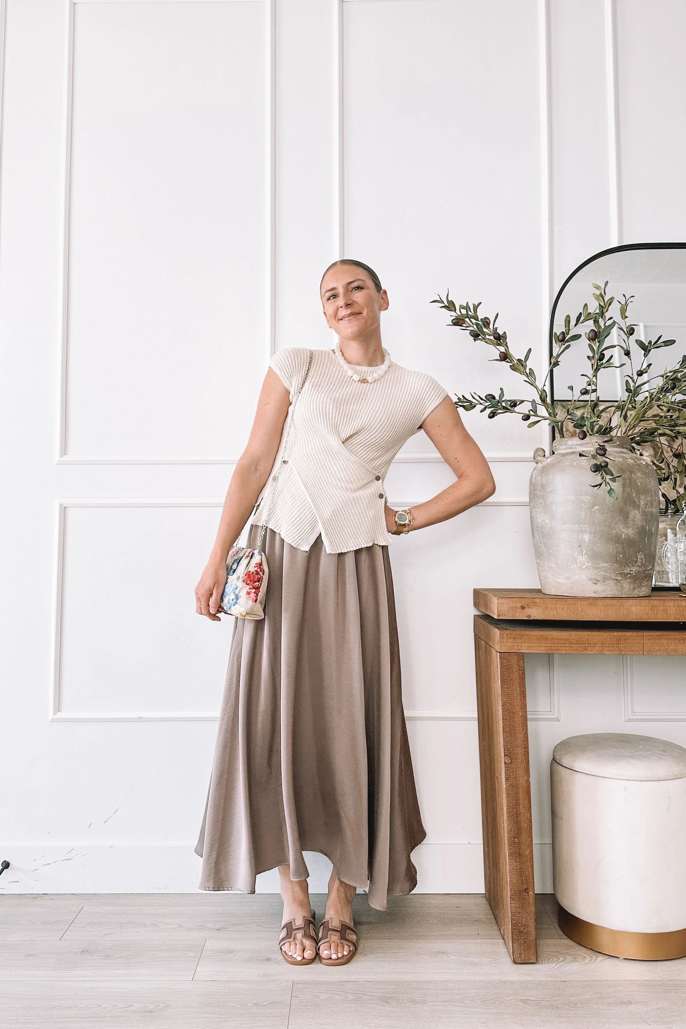 Chicwish Ribbed Top and Taupe Maxi Skirt Outfit Summer 2026