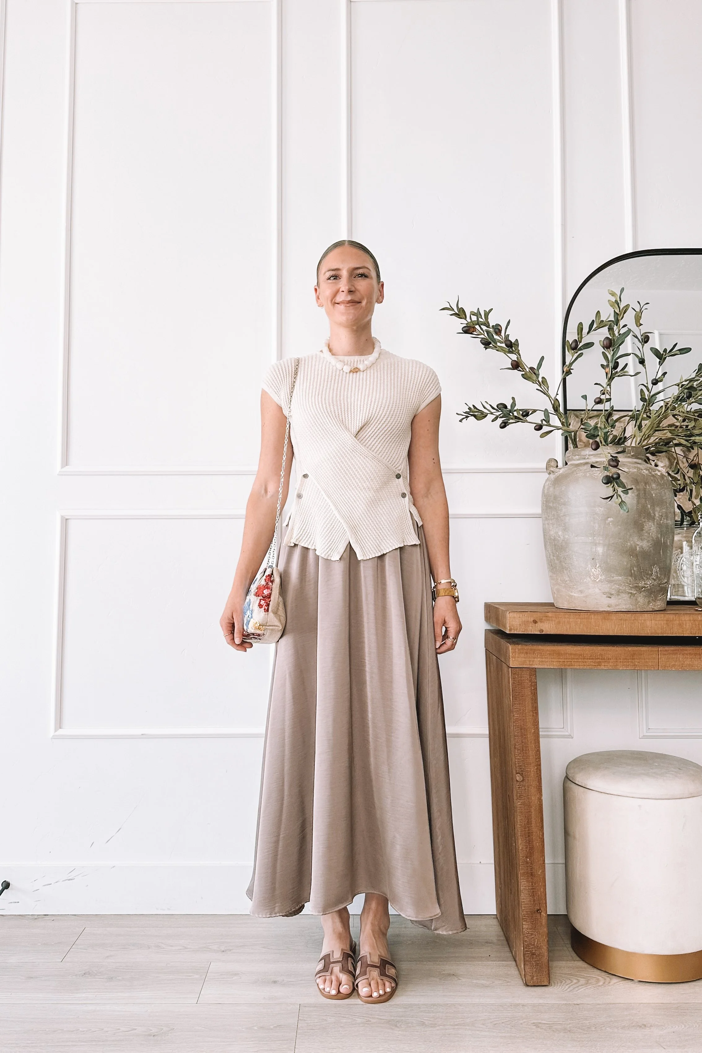 Chicwish Ribbed Top and Taupe Maxi Skirt Outfit Summer 2026