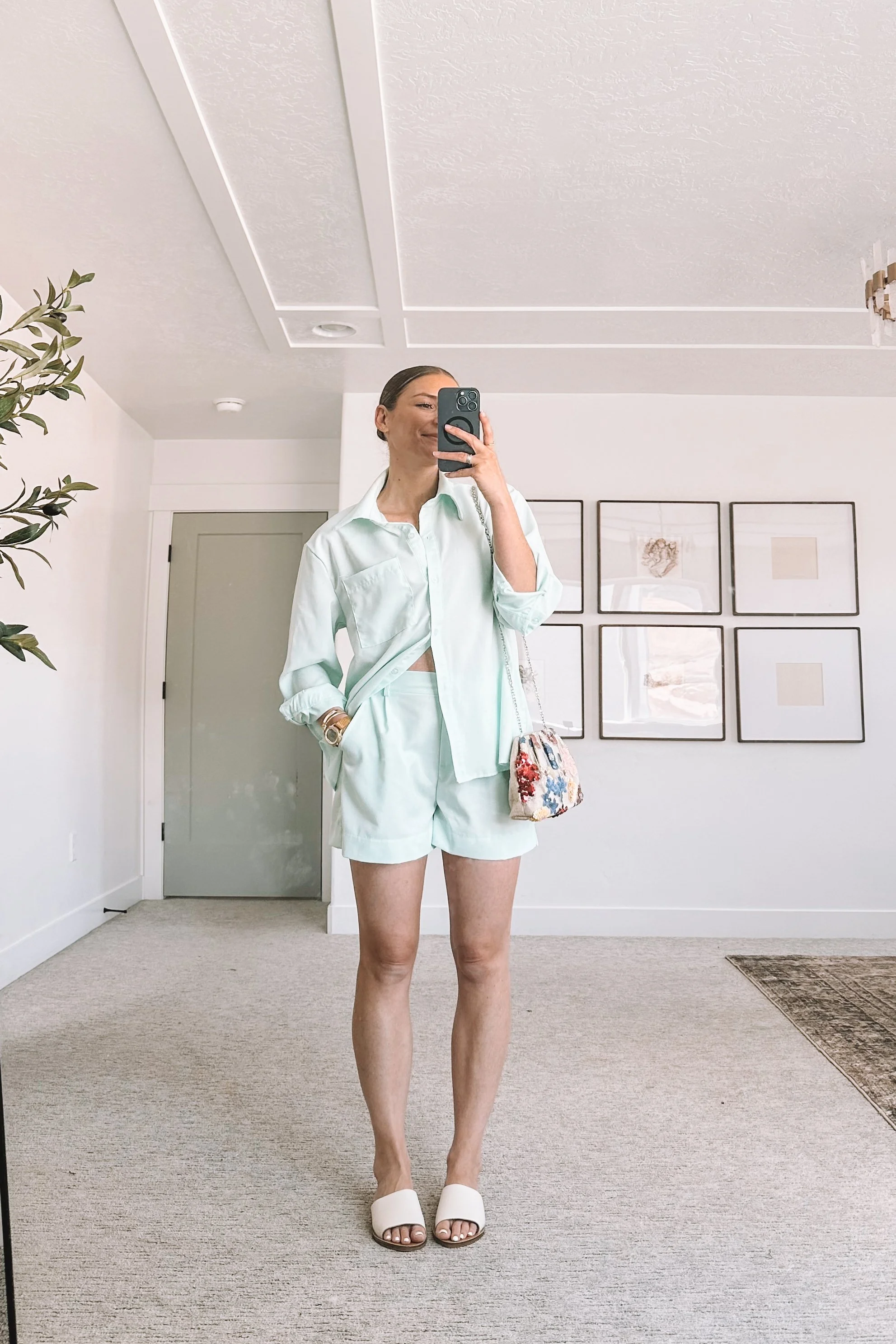 Chicwish Mint Shirt and Shorts Matching Set Summer 2026