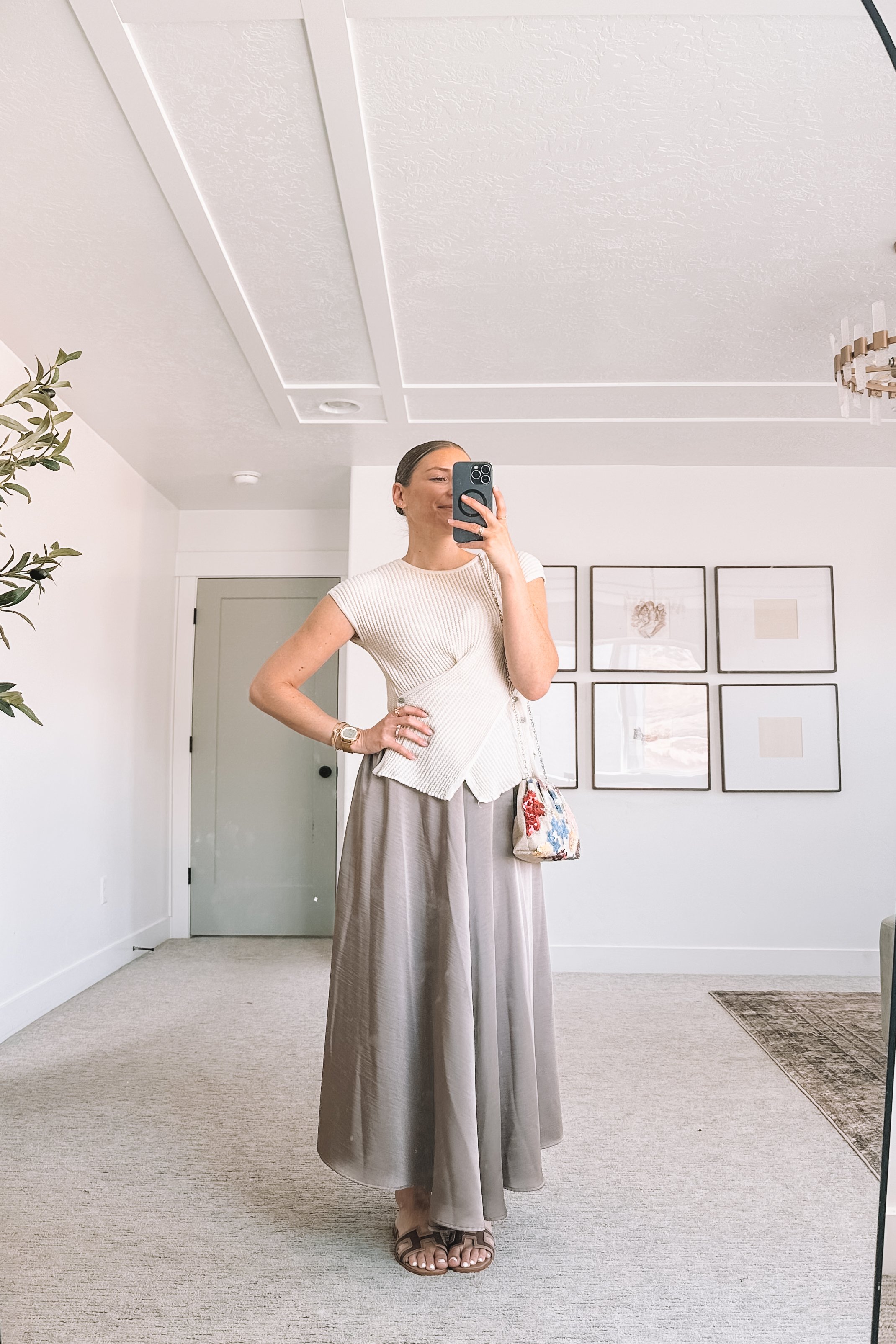 Chicwish Ribbed Top and Taupe Maxi Skirt Outfit Summer 2026