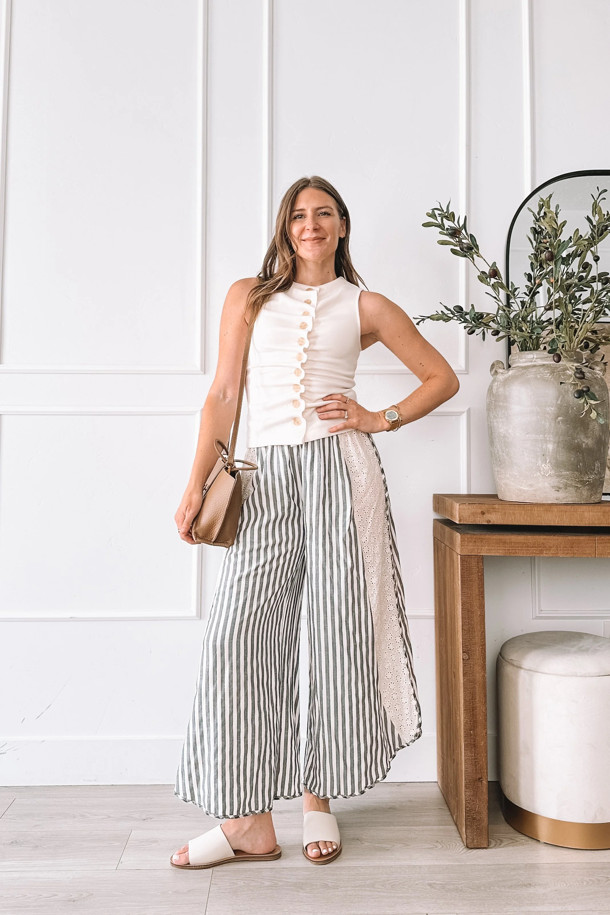 Amazon Striped Wide Leg Pants Everyday Outfit Ideas for Women Summer 2026