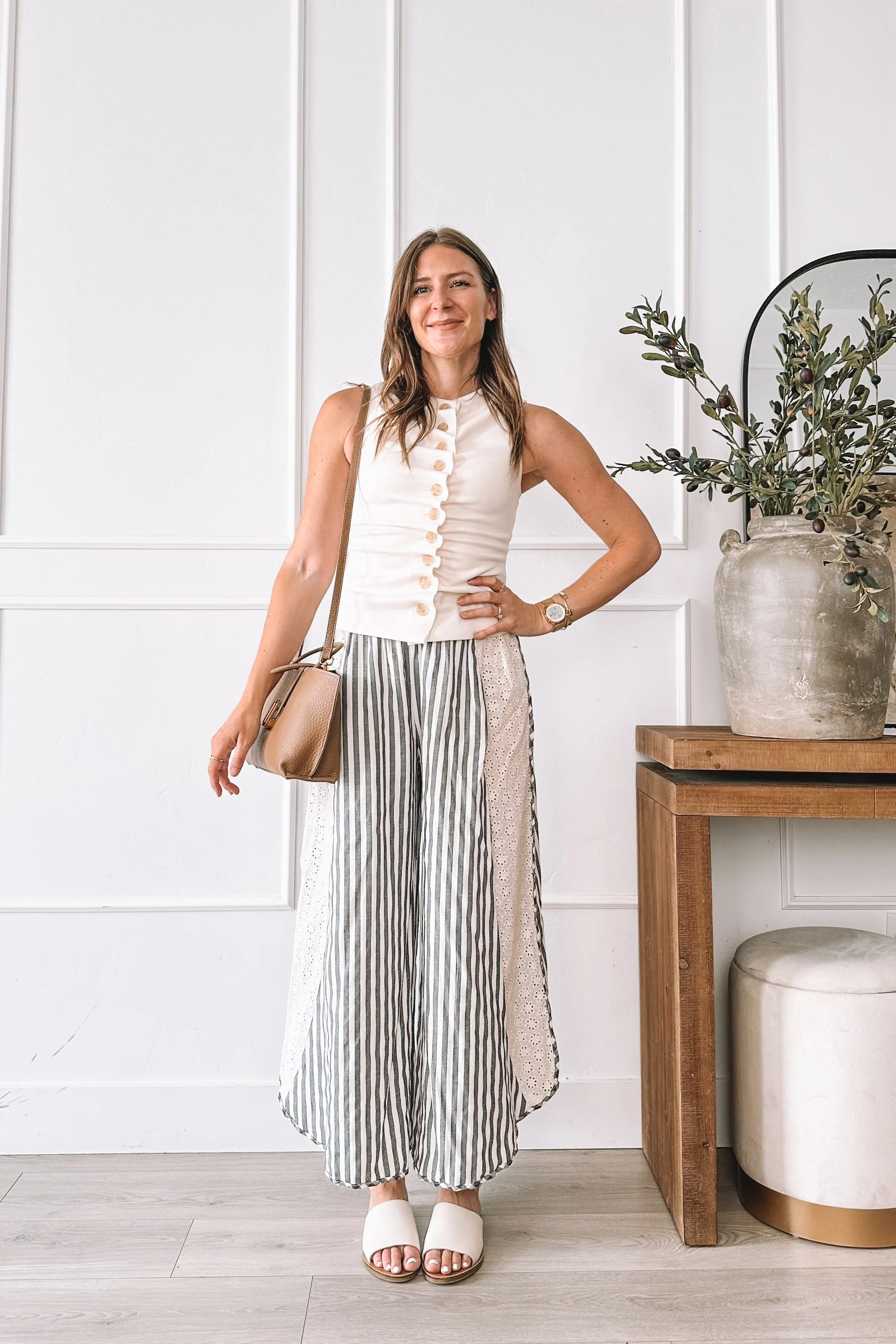 Amazon Striped Wide Leg Pants Everyday Outfit Ideas for Women Summer 2026