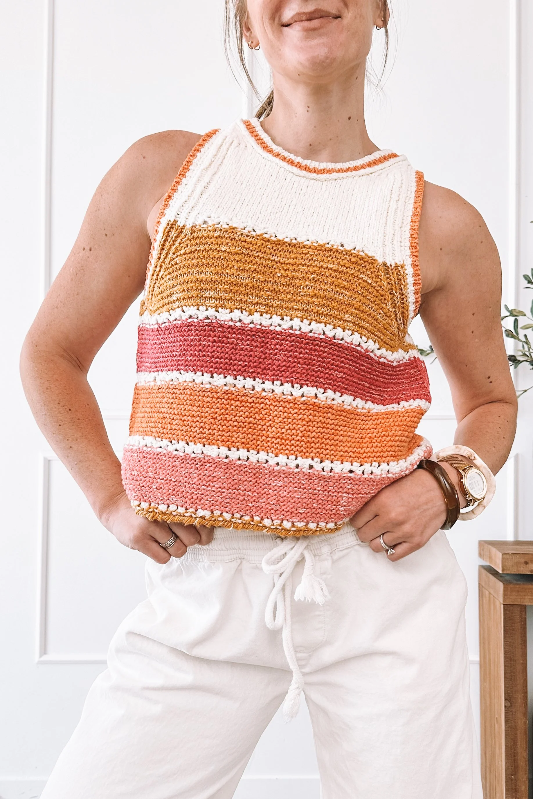 Striped Crochet Top Outfit Ideas Women Summer 2026
