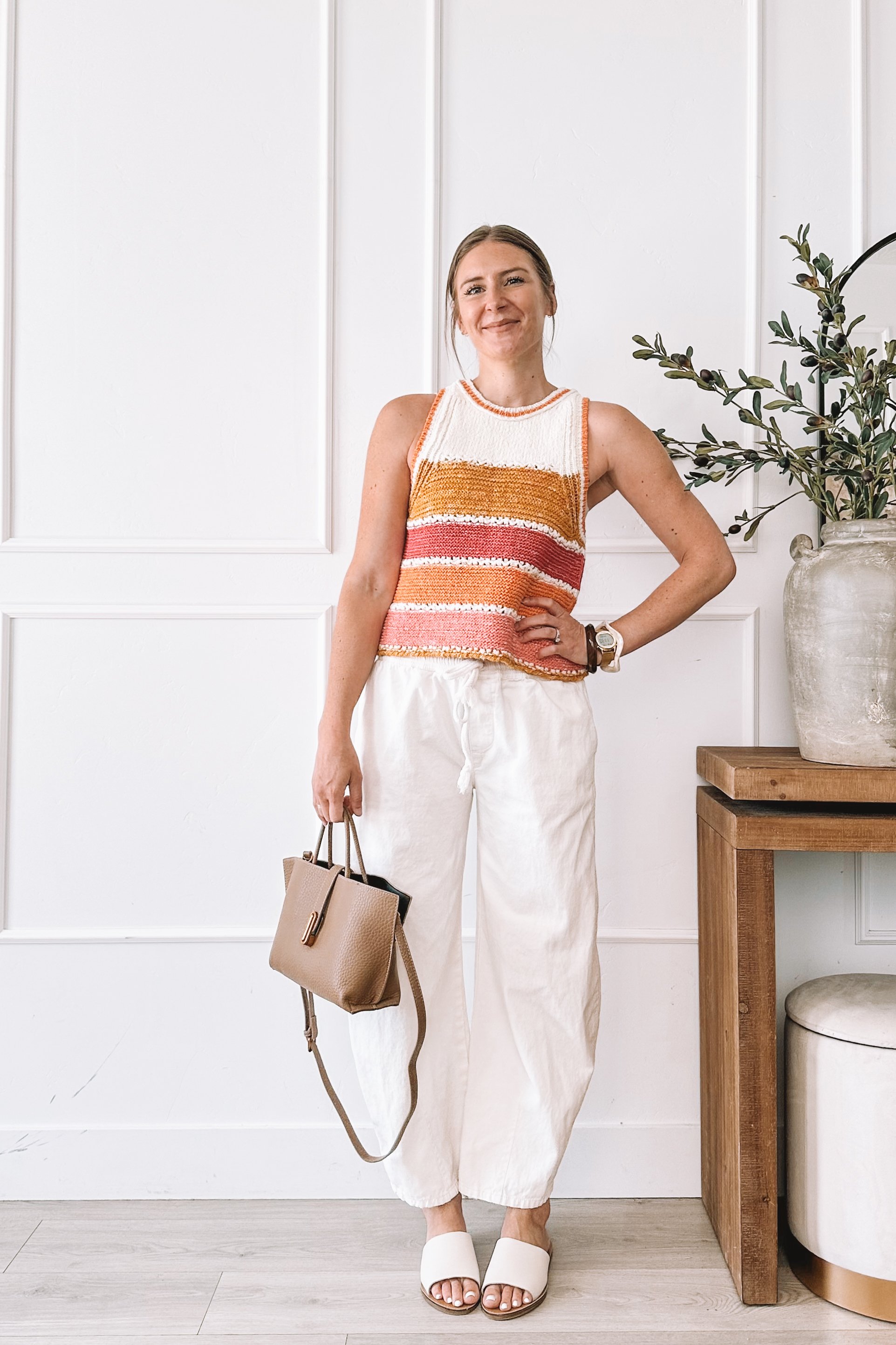 White Linen Pants Outfit Summer 2026 Everyday Mom Style