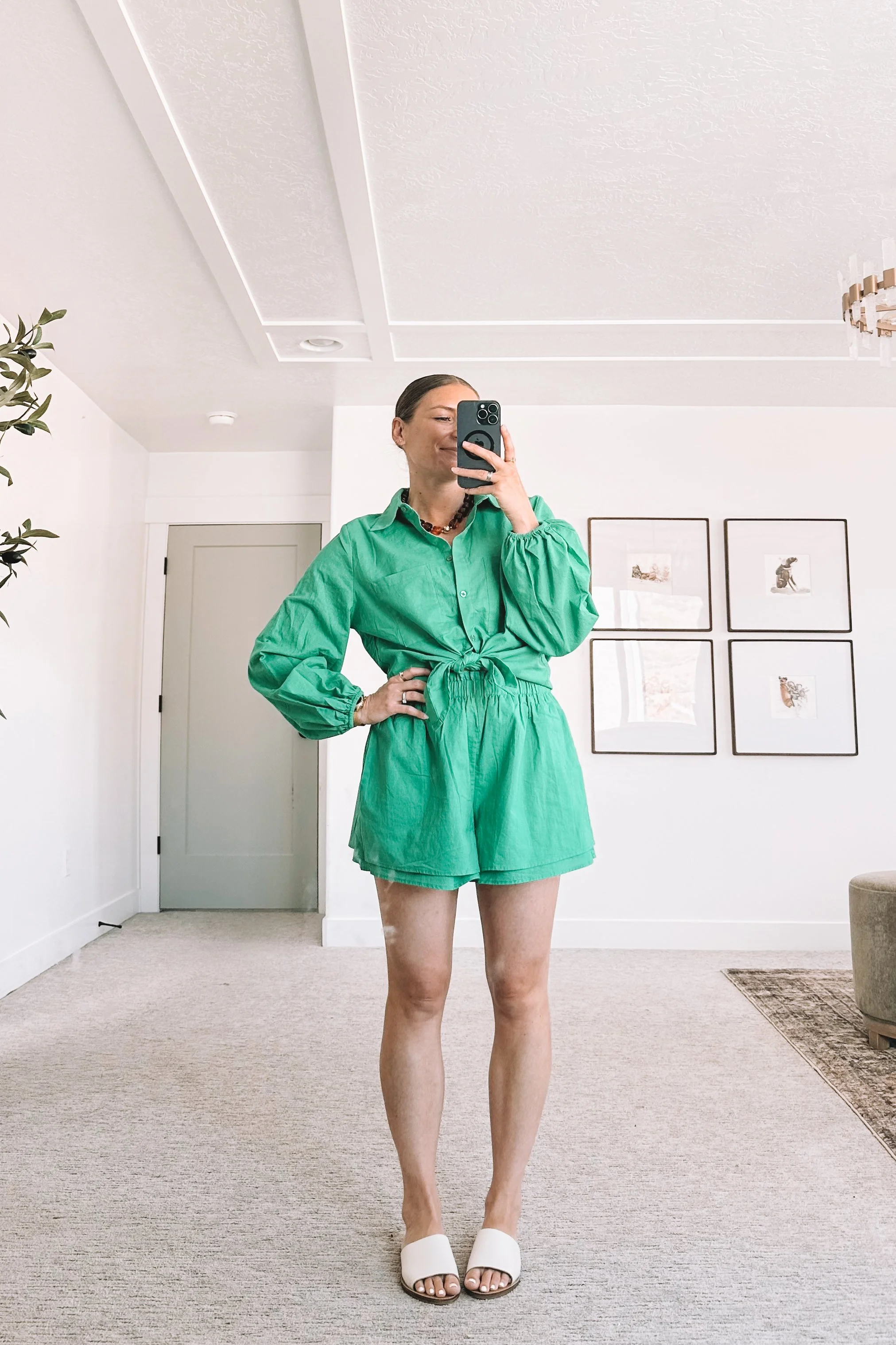  Green Matching Set Outfit For Summer