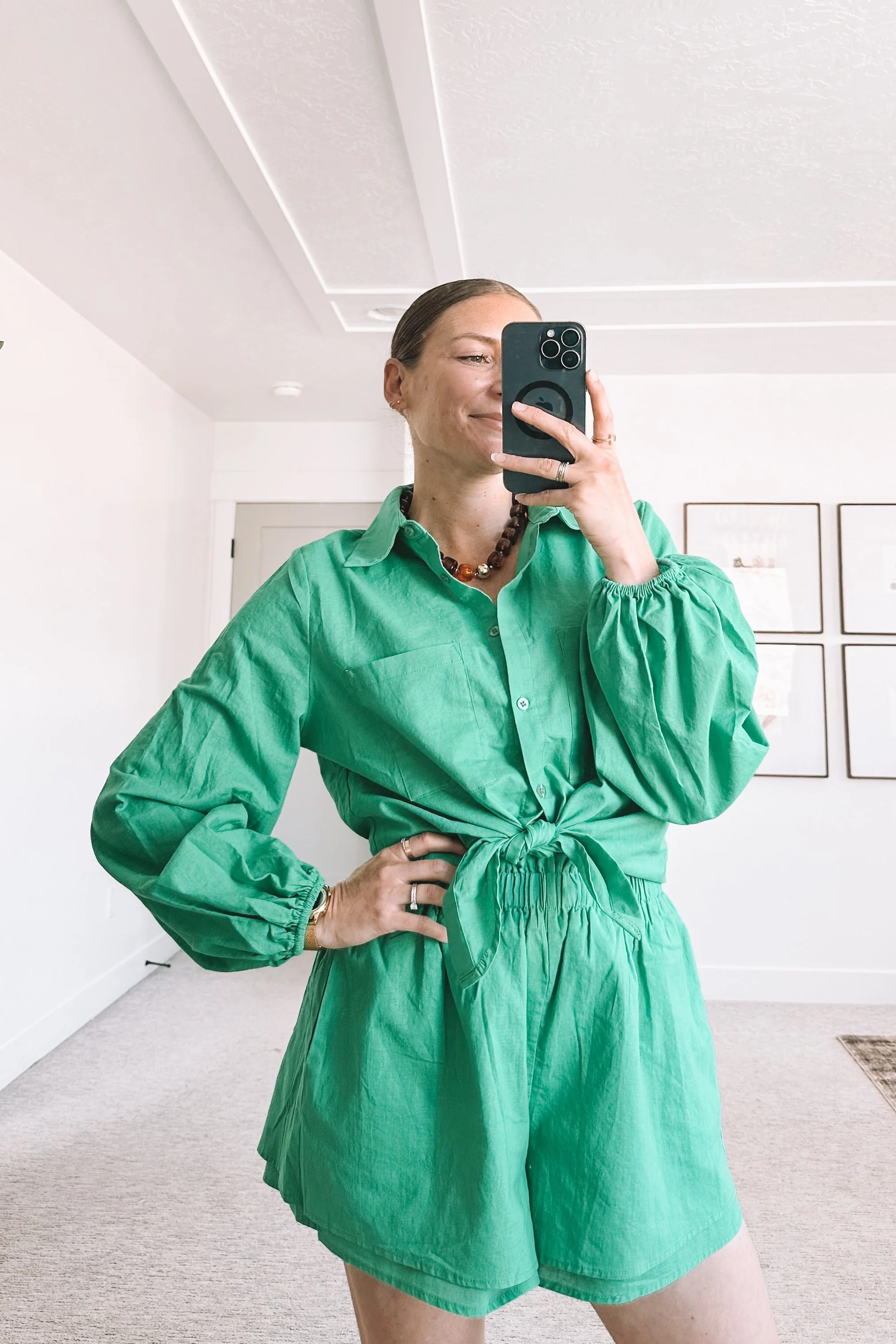  Green Matching Set Outfit For Summer
