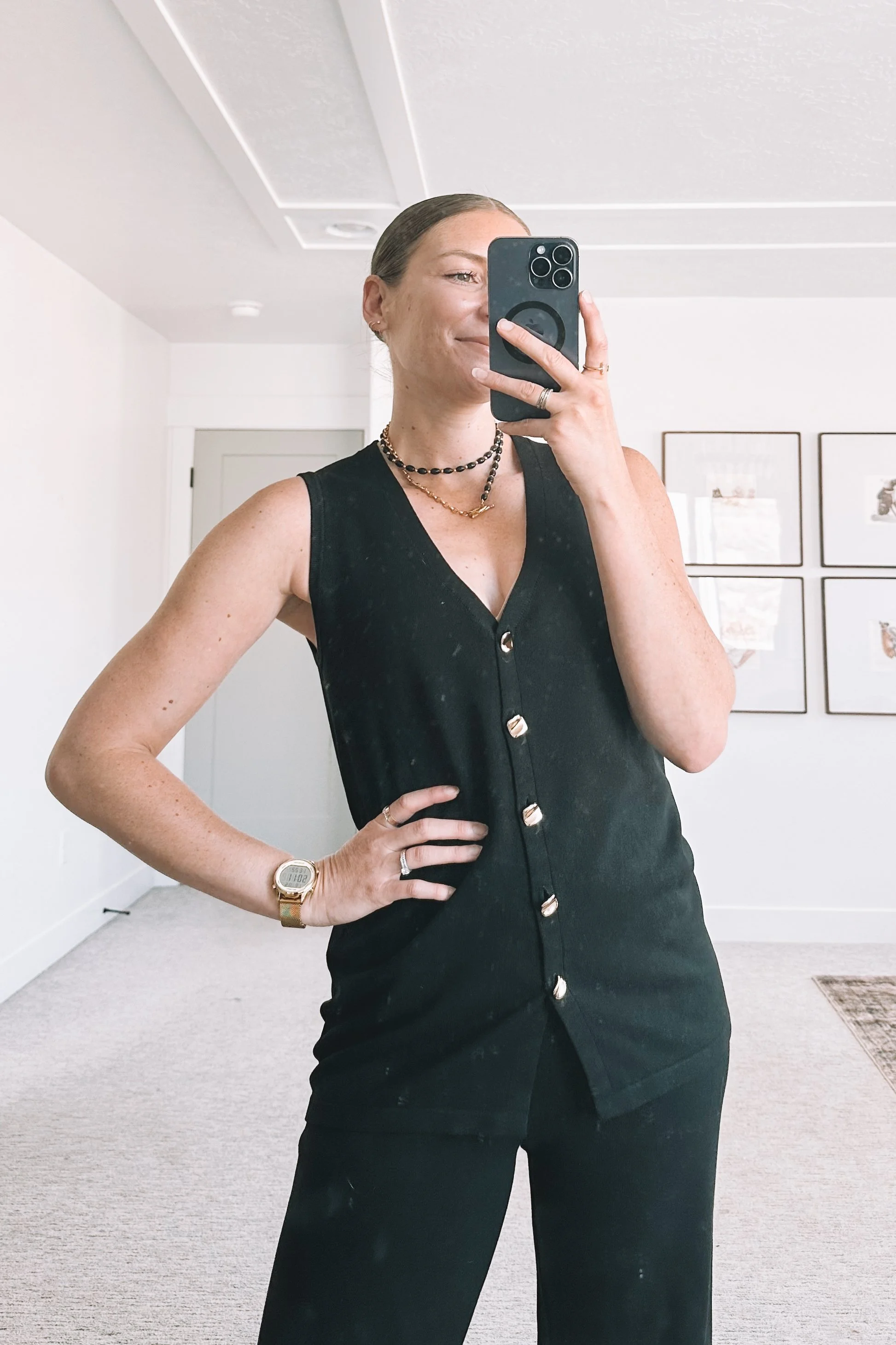 Black Matching Set Outfit For Summer