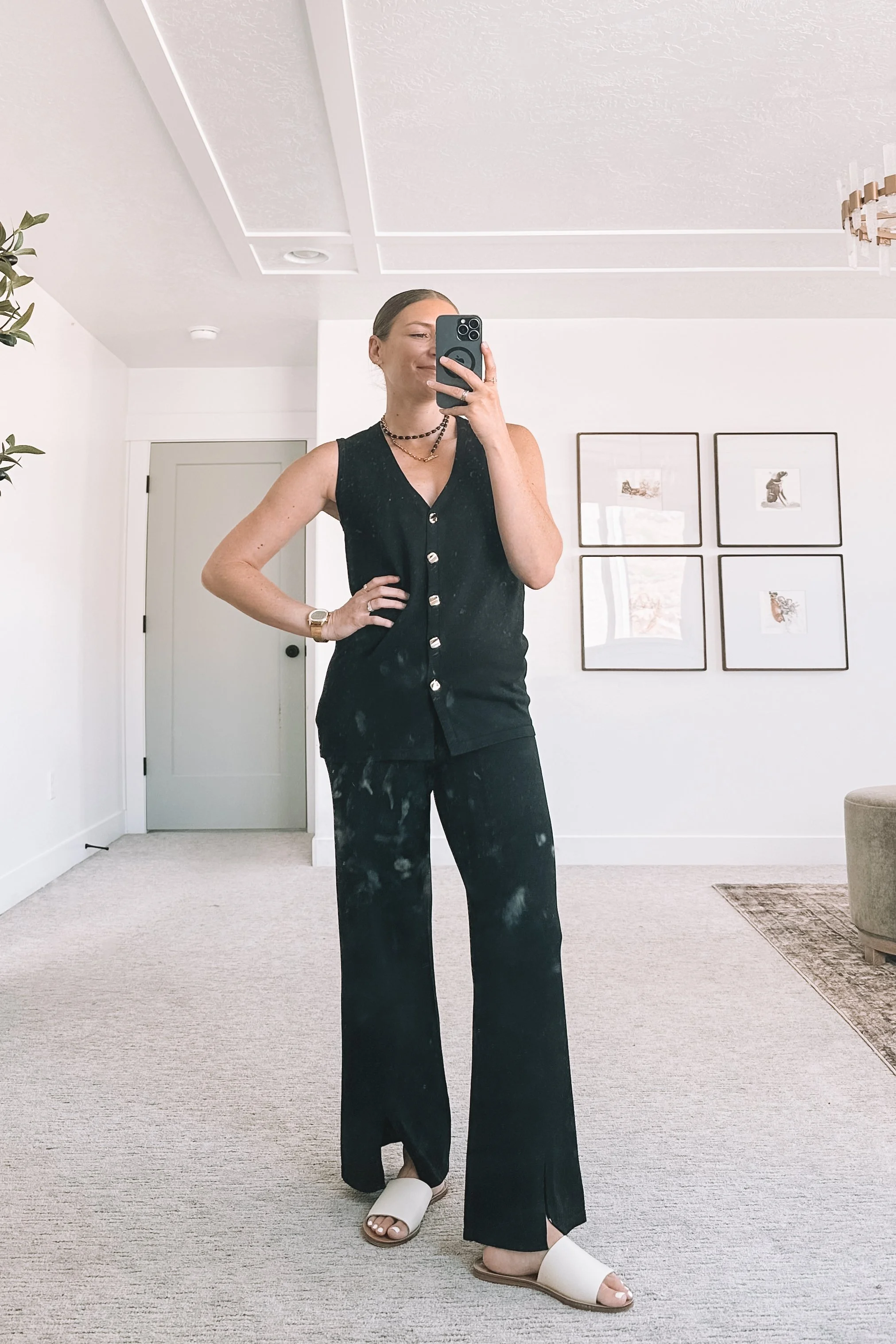 Black Matching Set Outfit For Summer
