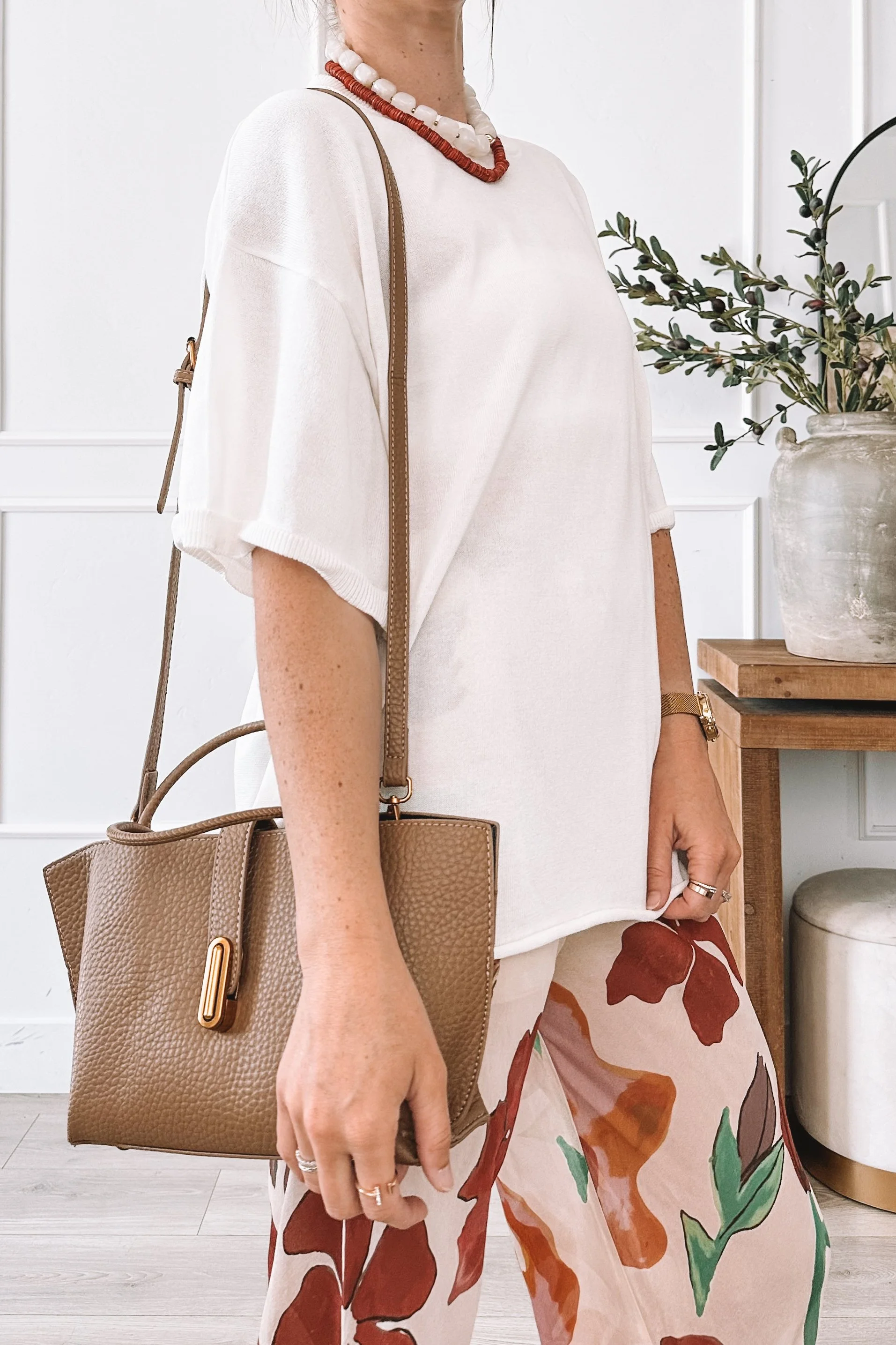 How To Style Floral Wide Leg Pants Summer Outfit