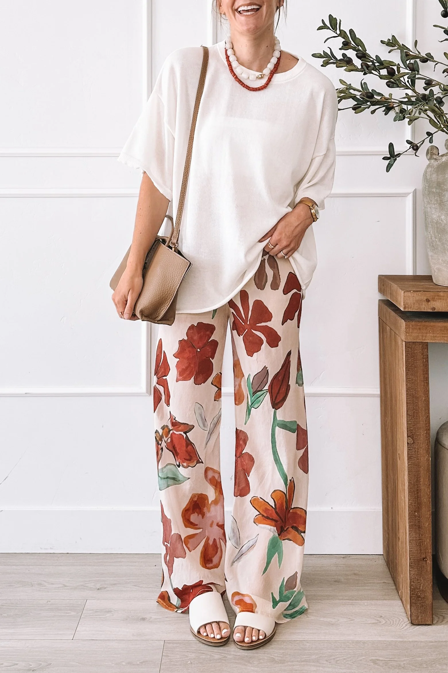VRG Floral Pants Outfit For Summer