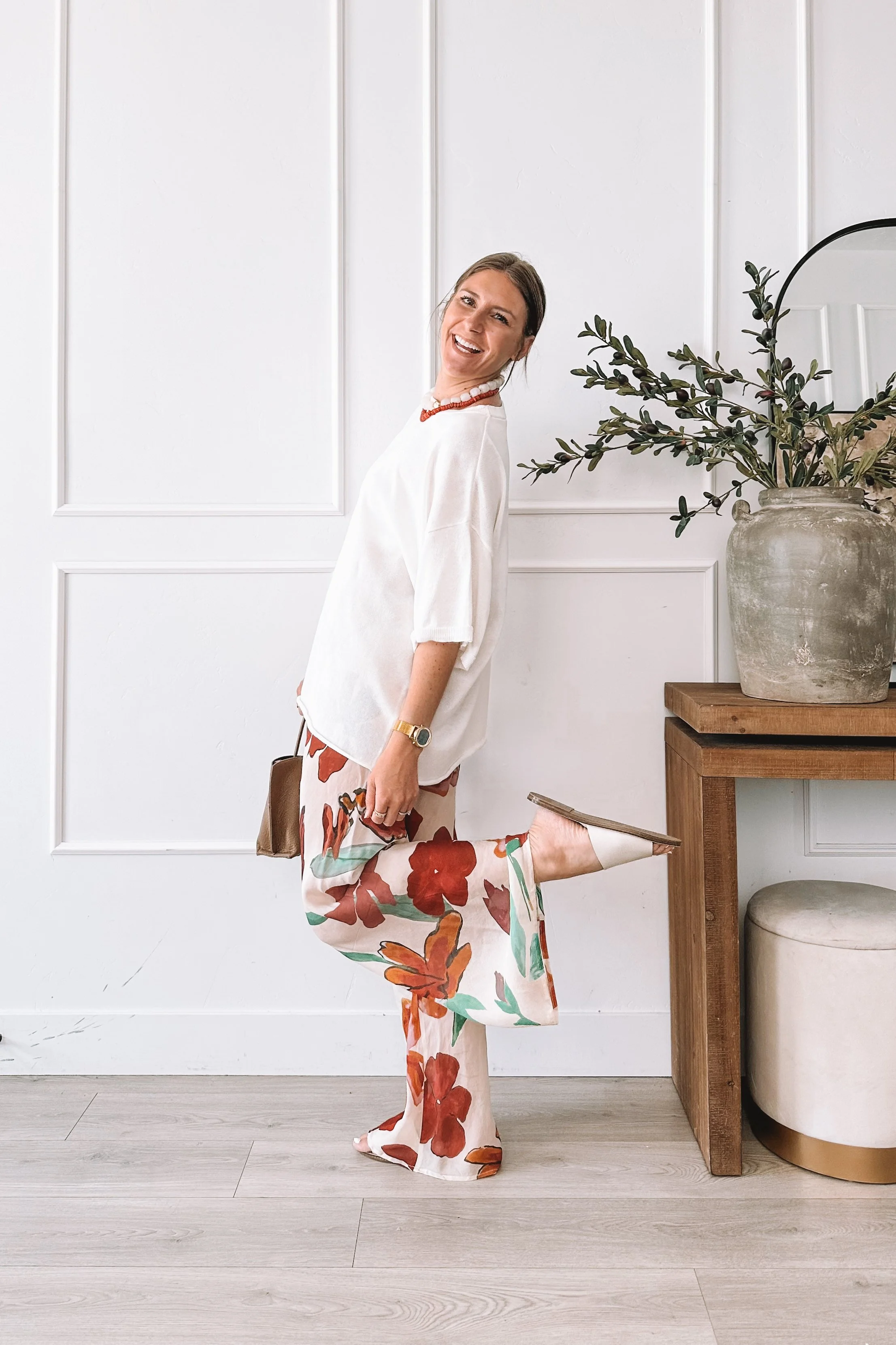 VRG Floral Pants Outfit For Summer