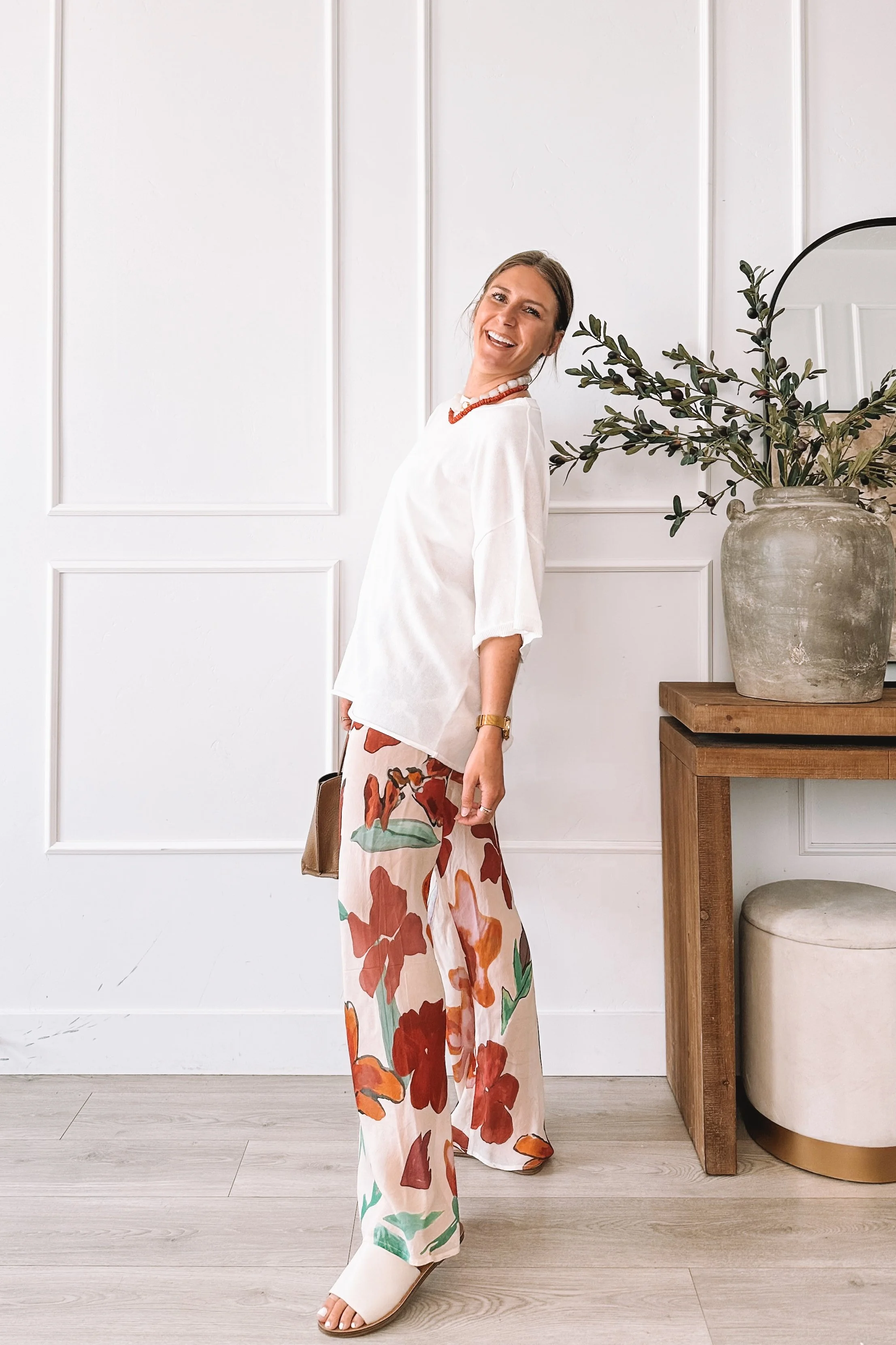 VRG Floral Pants Outfit For Summer