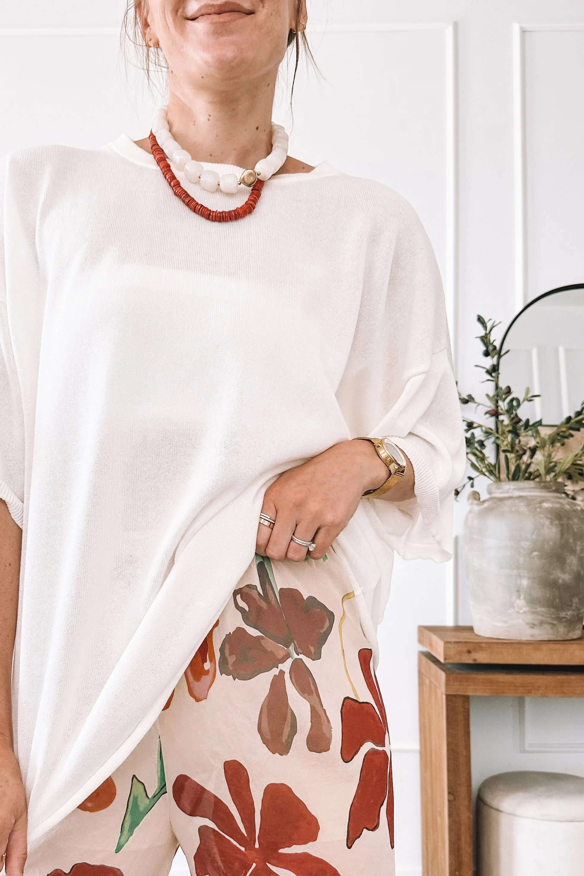 VRG Floral Pants Outfit For Summer