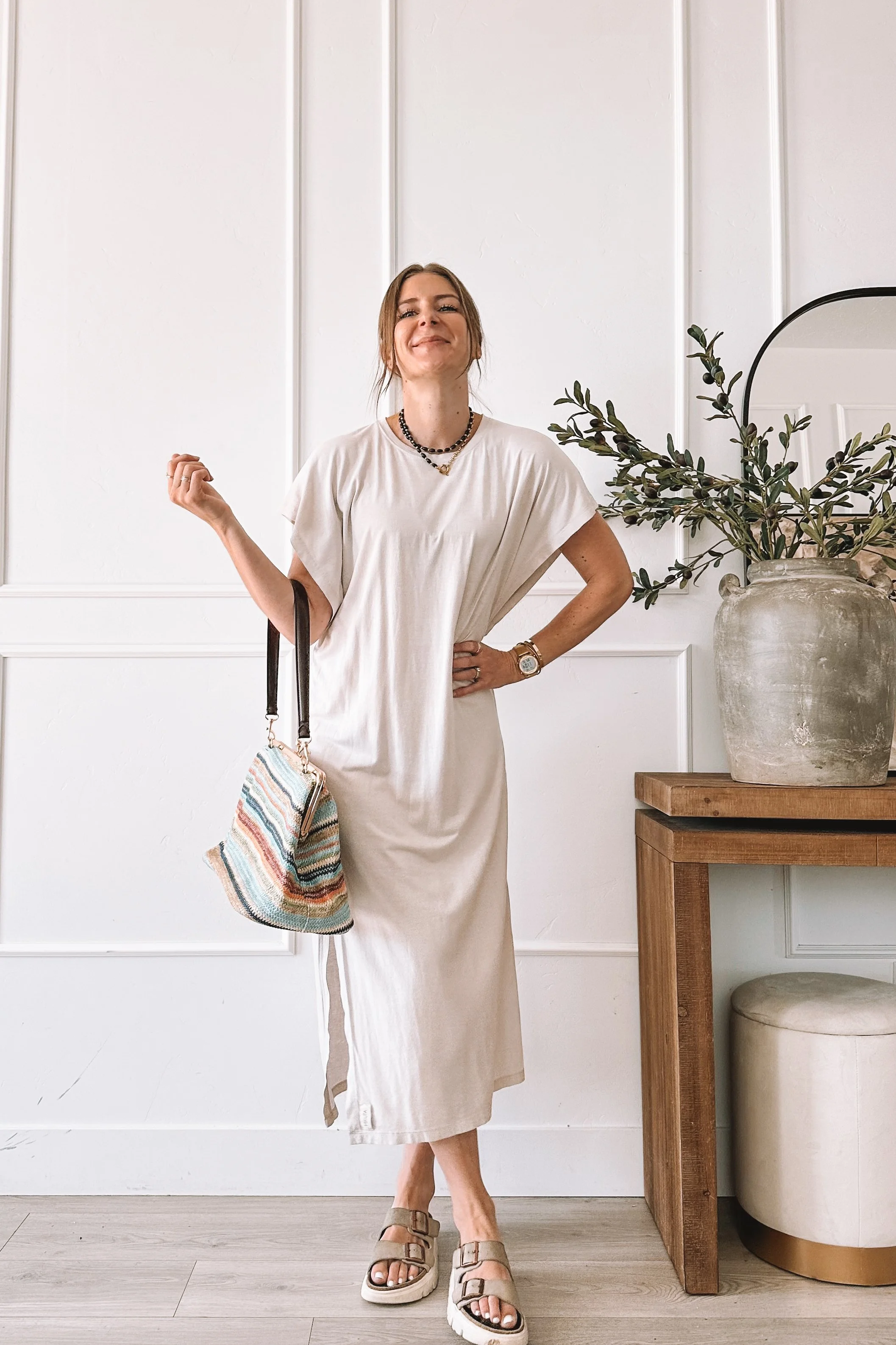 Everyday Midi Dress Summer Outfit Idea