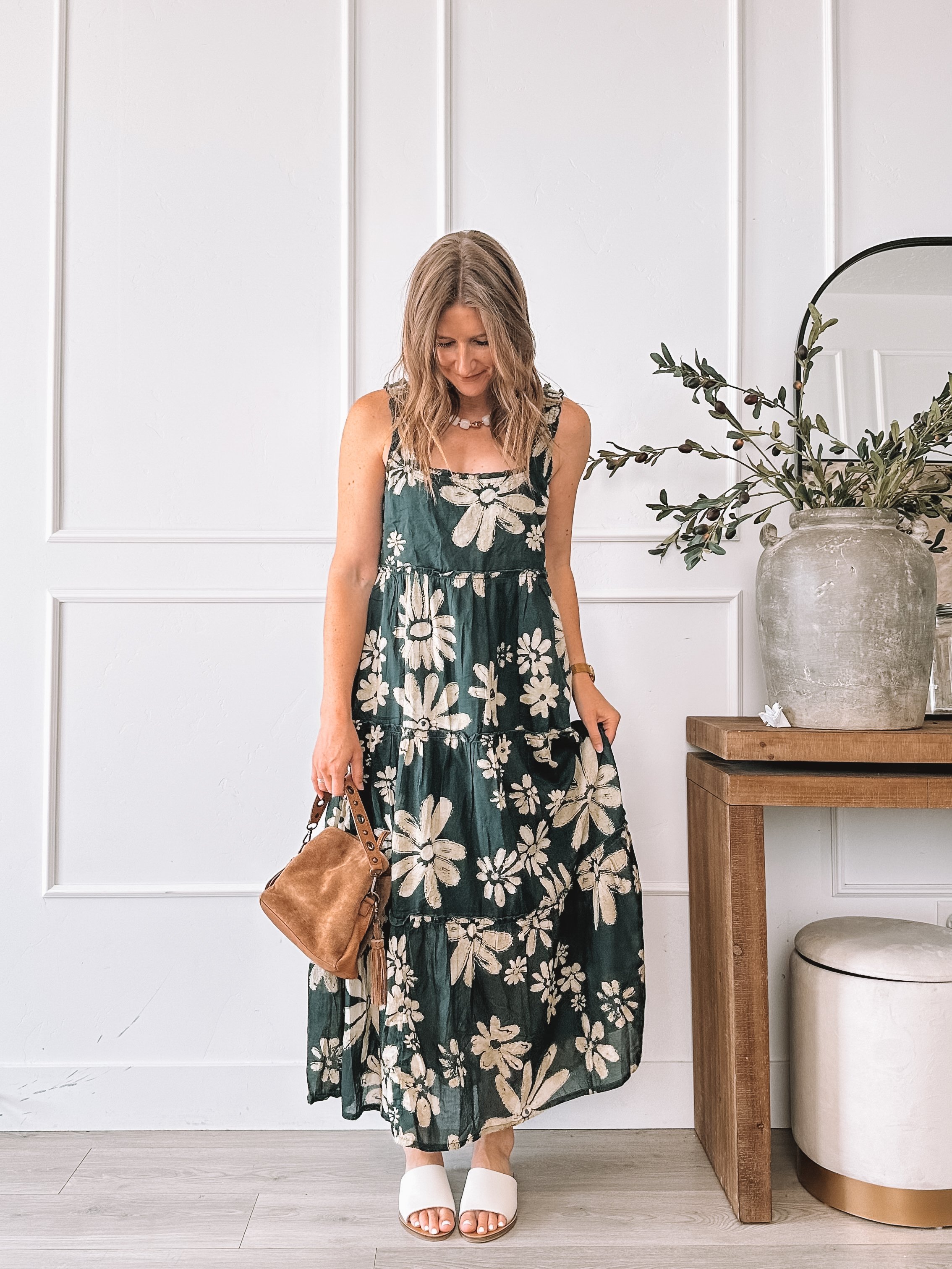 Easy Throw On Floral Maxi Dress Summer Outfit