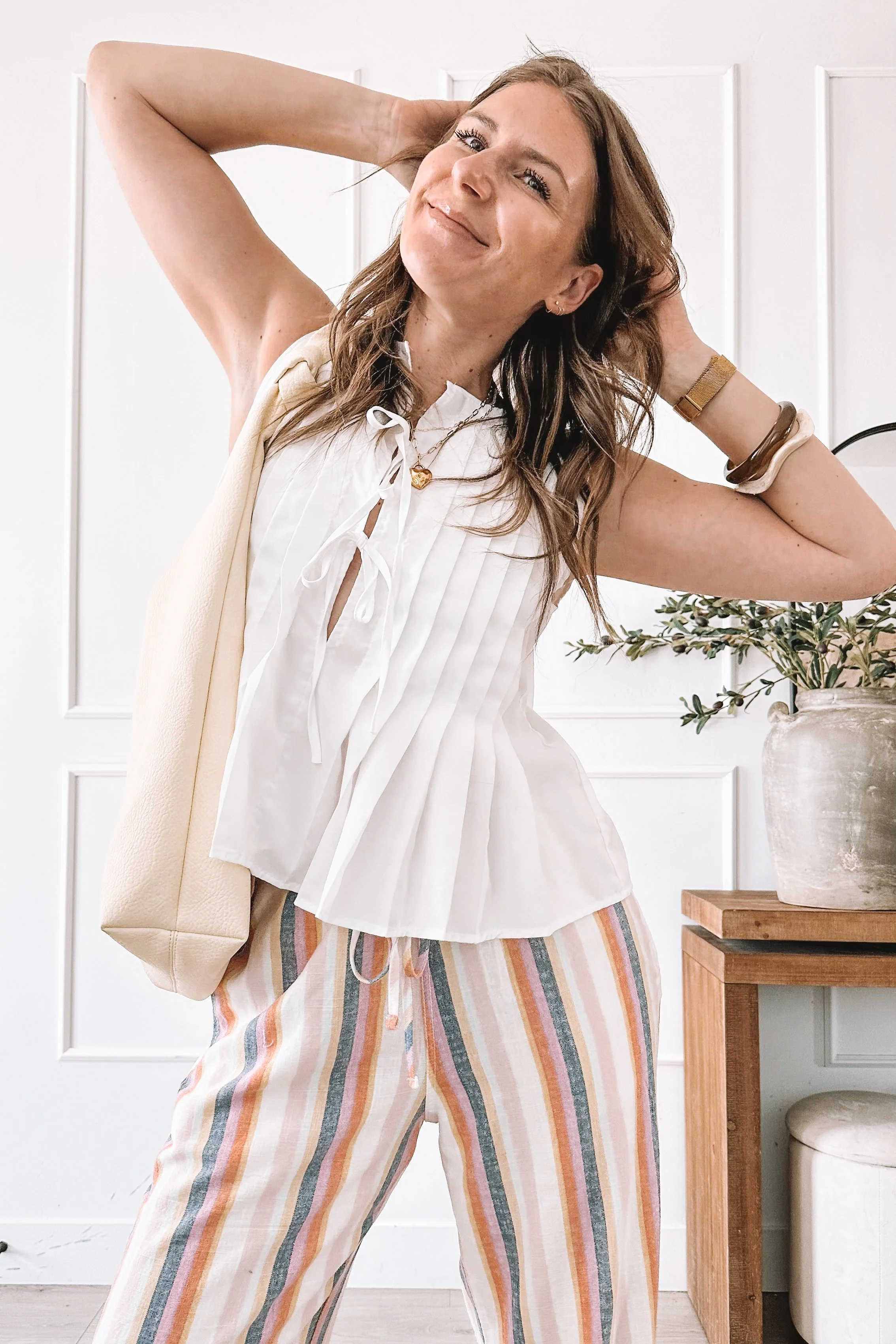 Everyday Mom Fashion Striped Pants