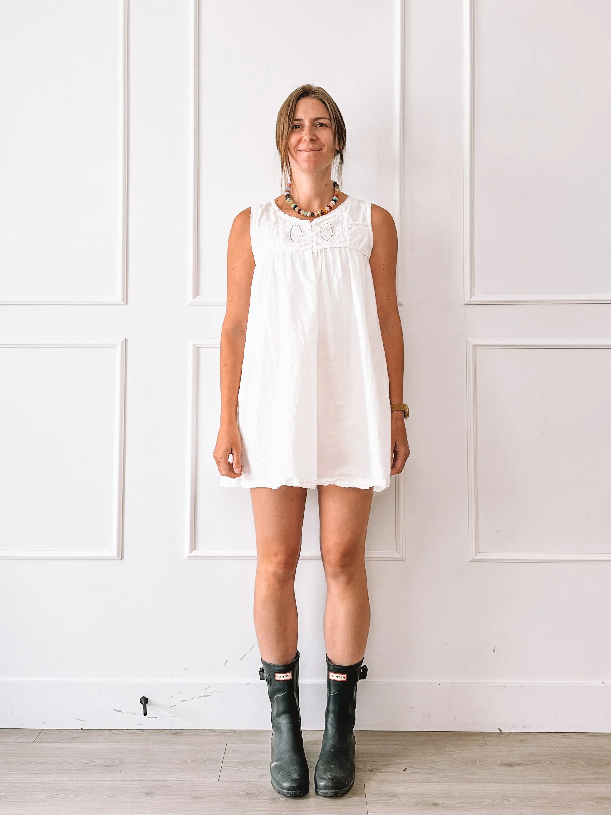 White Dress with Boots: My Easiest Everyday Summer Outfit