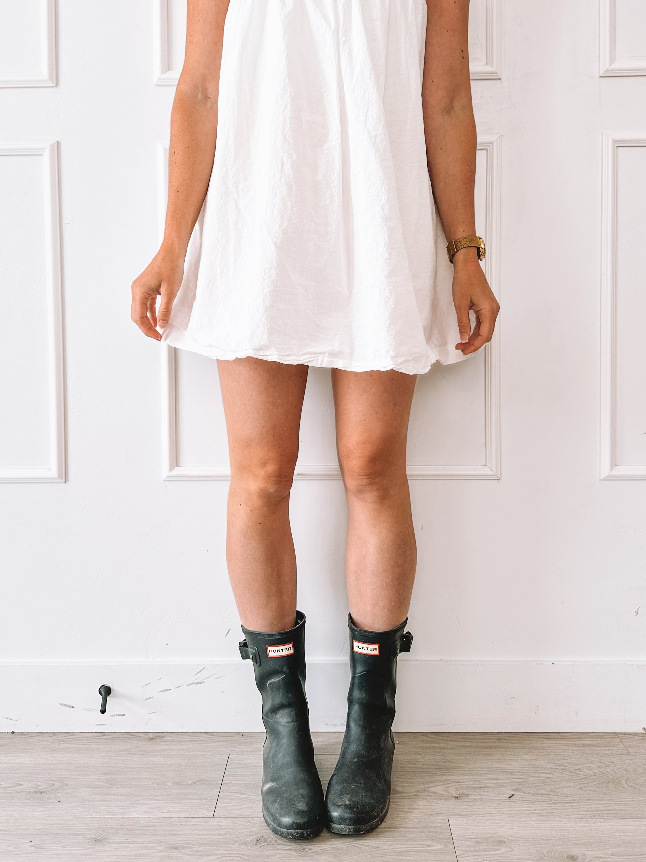 White Dress with Boots: My Easiest Everyday Summer Outfit