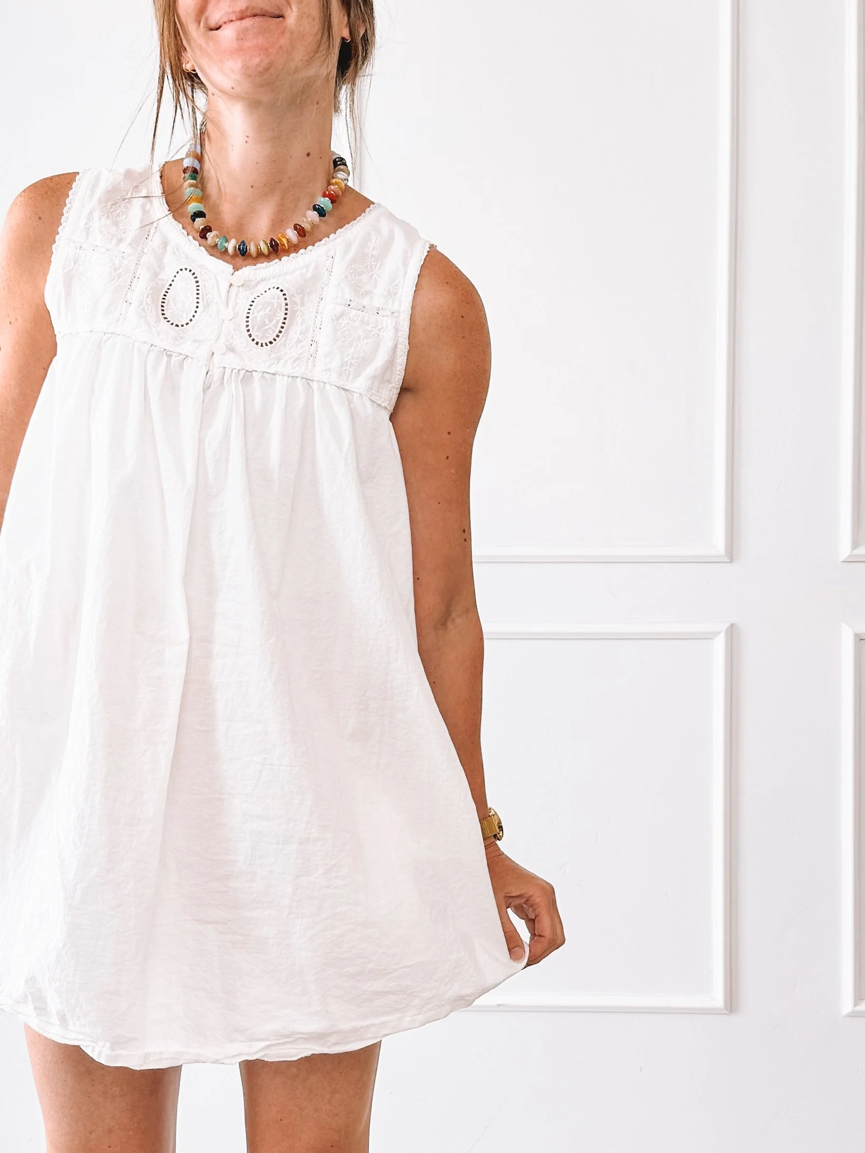 White Dress with Boots: My Easiest Everyday Summer Outfit