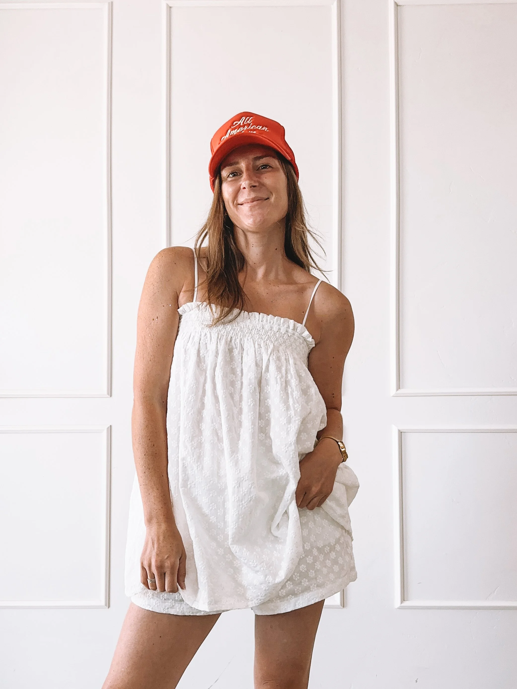 White Set Summer Outfit for Moms