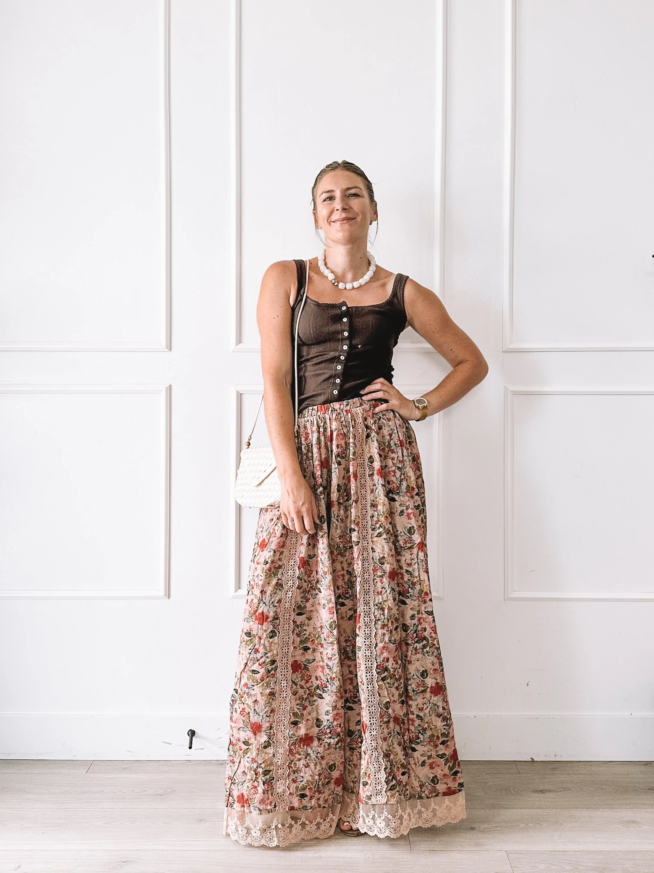 How to Style Wide Leg Floral Pants | Easy Summer Outfit
