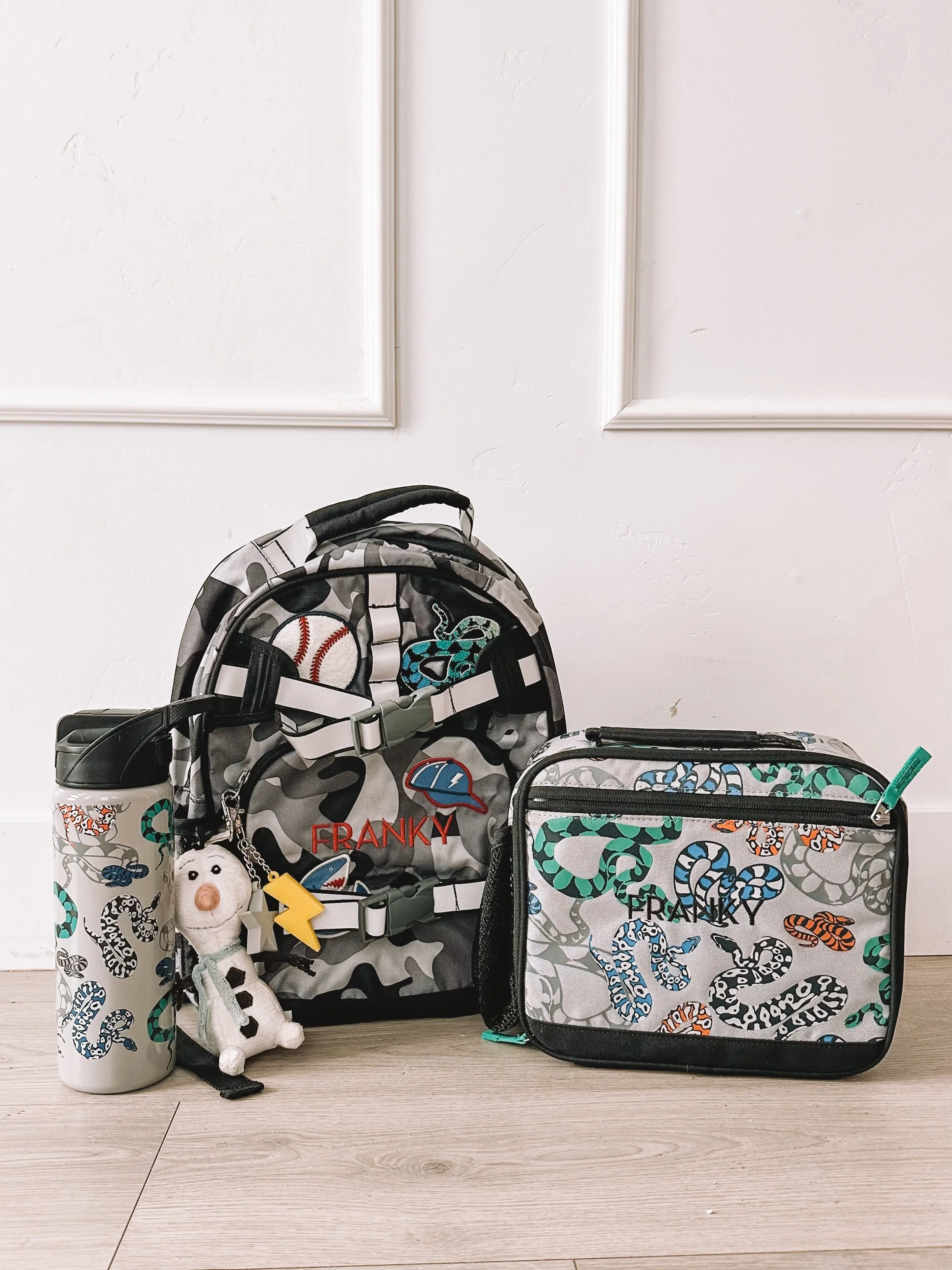 Camo DIY Backpack With Snake Print Lunch Box