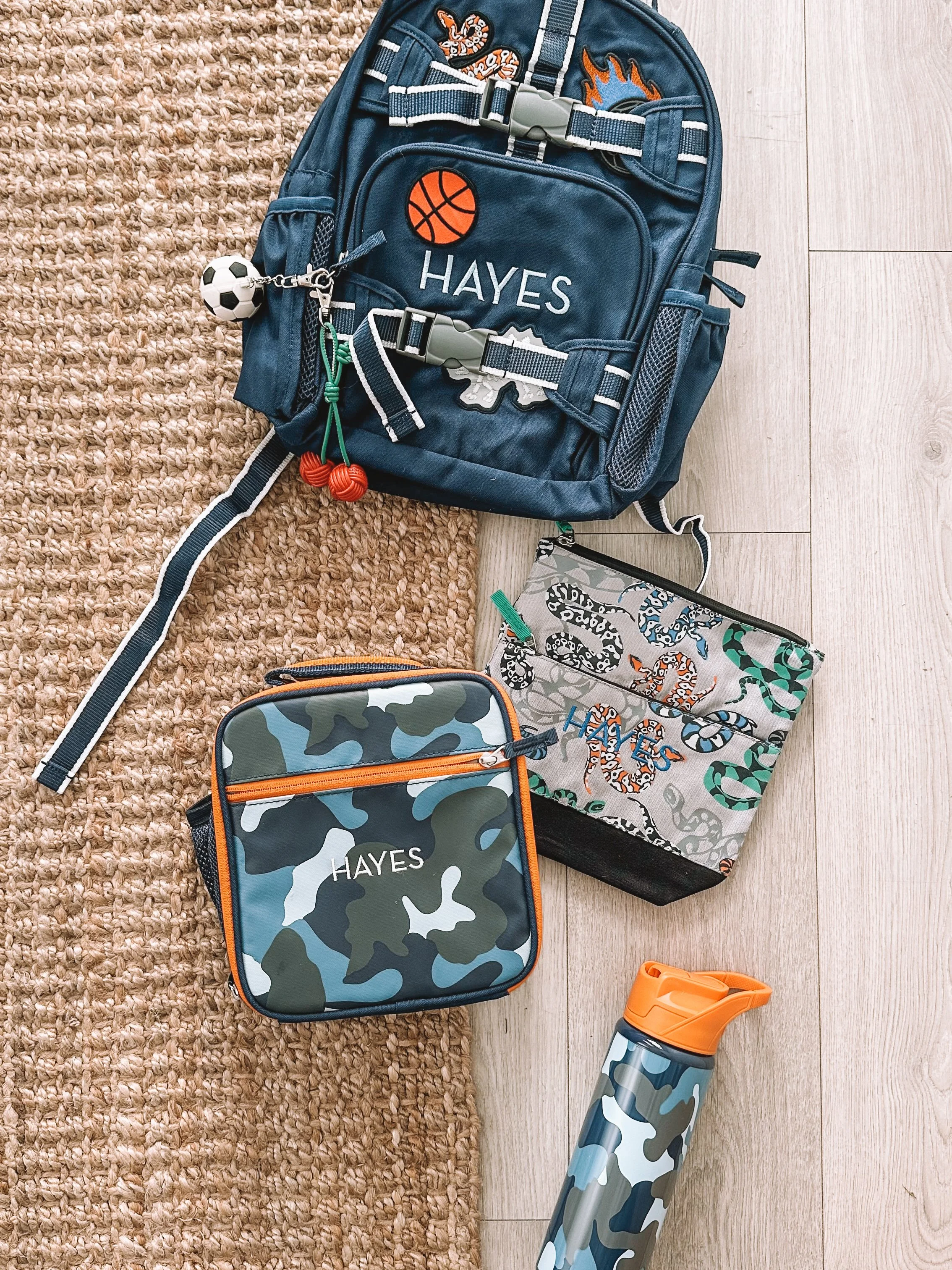 Navy Boys DIY Backpack With Iron On Patches