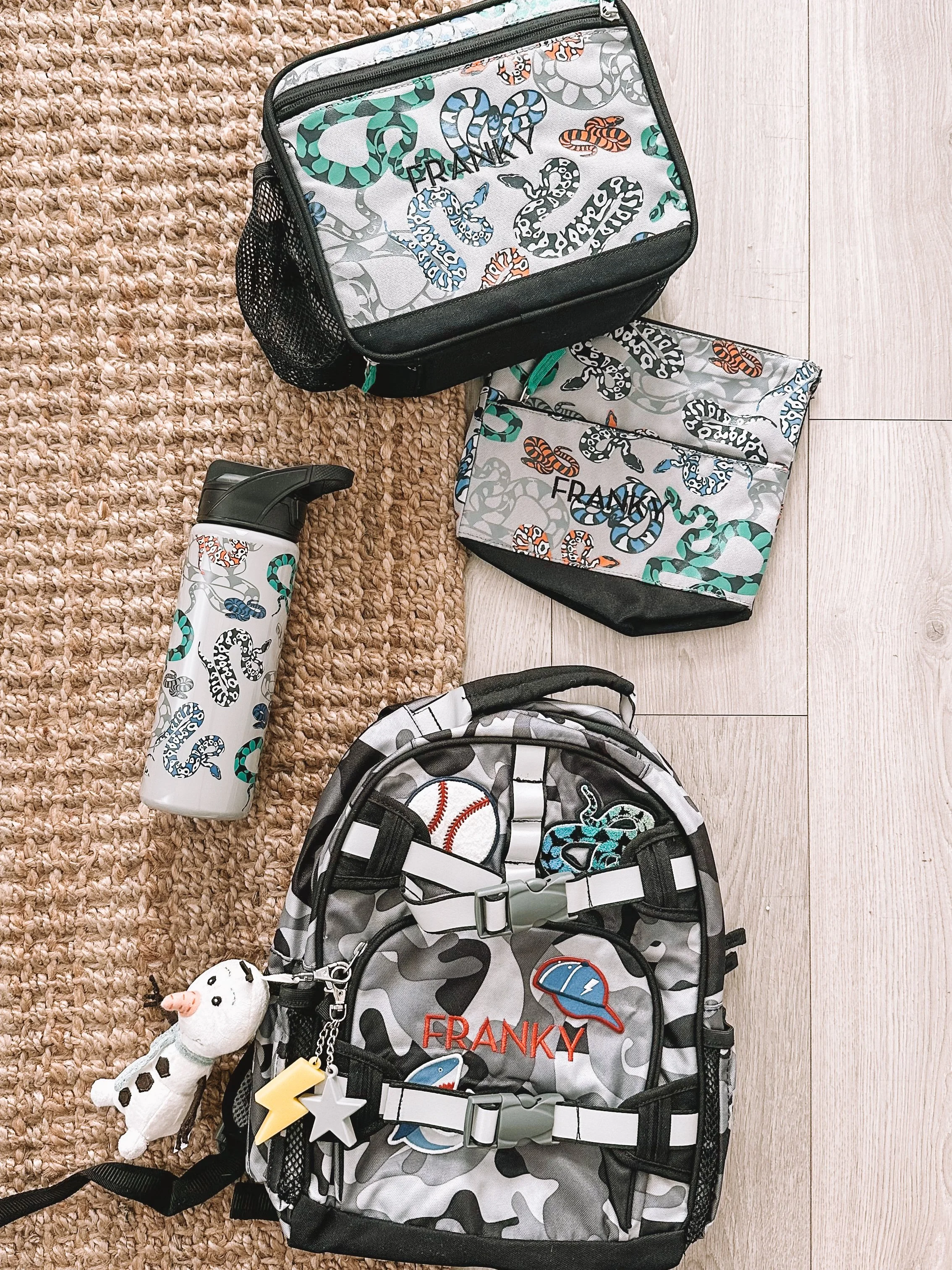Camo DIY Backpack With Snake Print Lunch Box