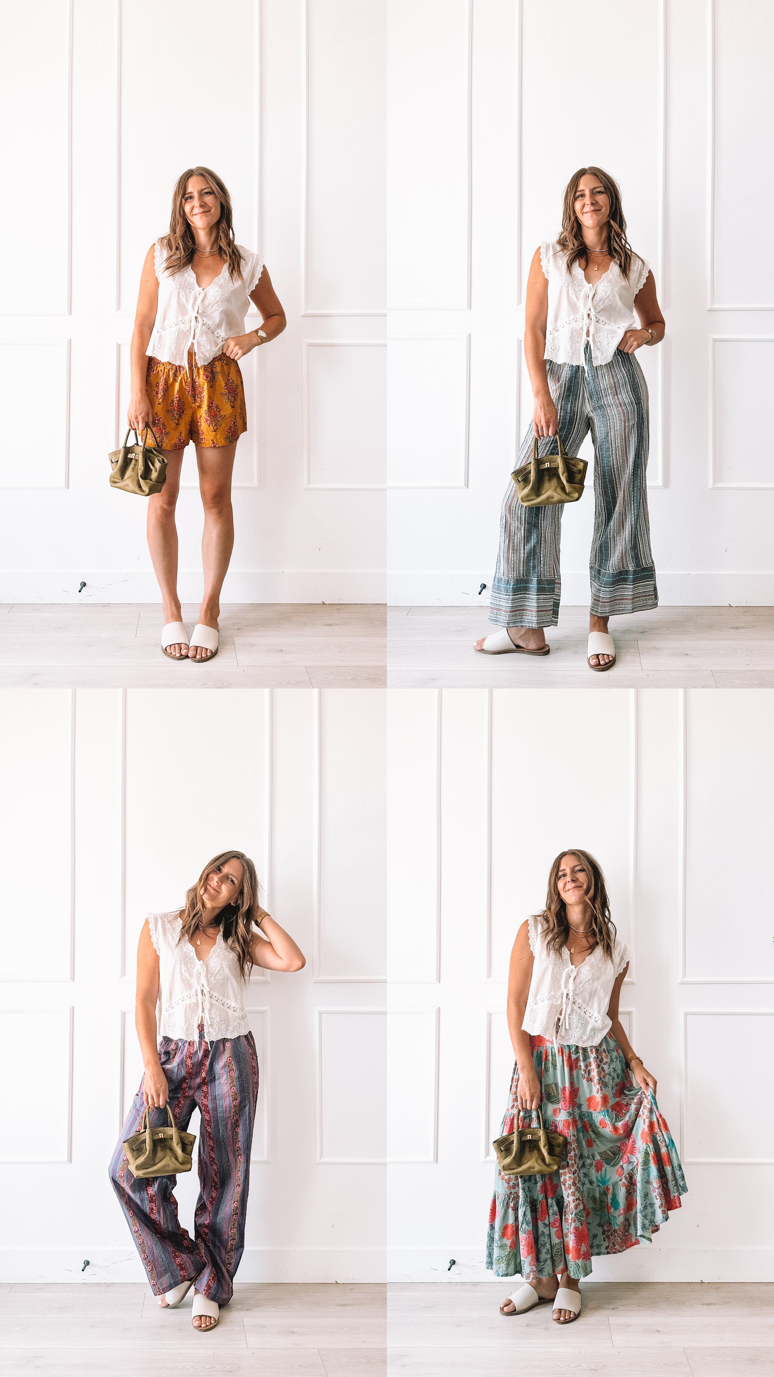 One Lace Top Styled Five Ways For Easy Summer Outfits