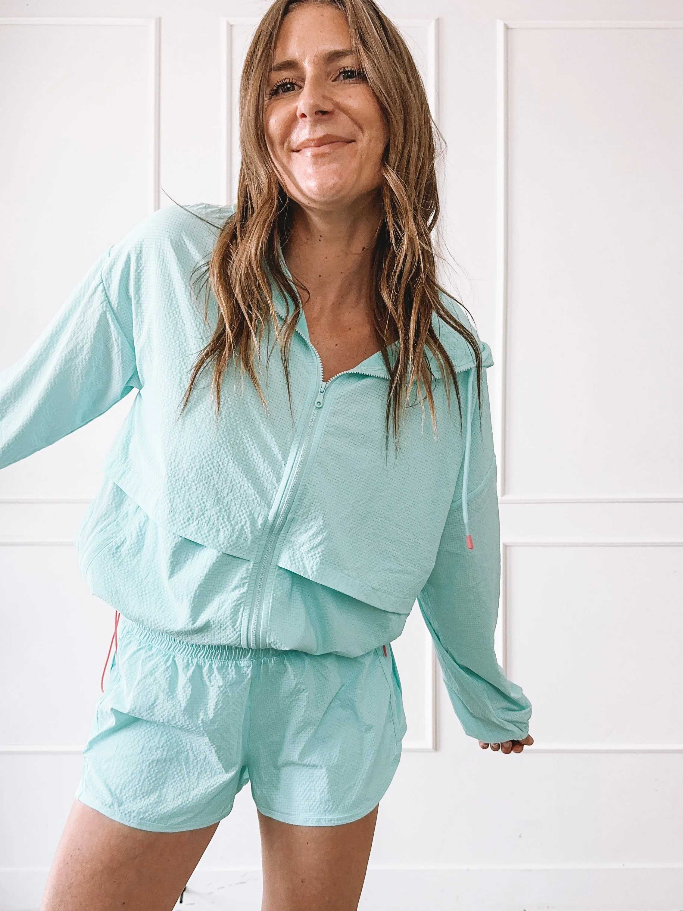 Mint Green Athletic Shorts Outfit